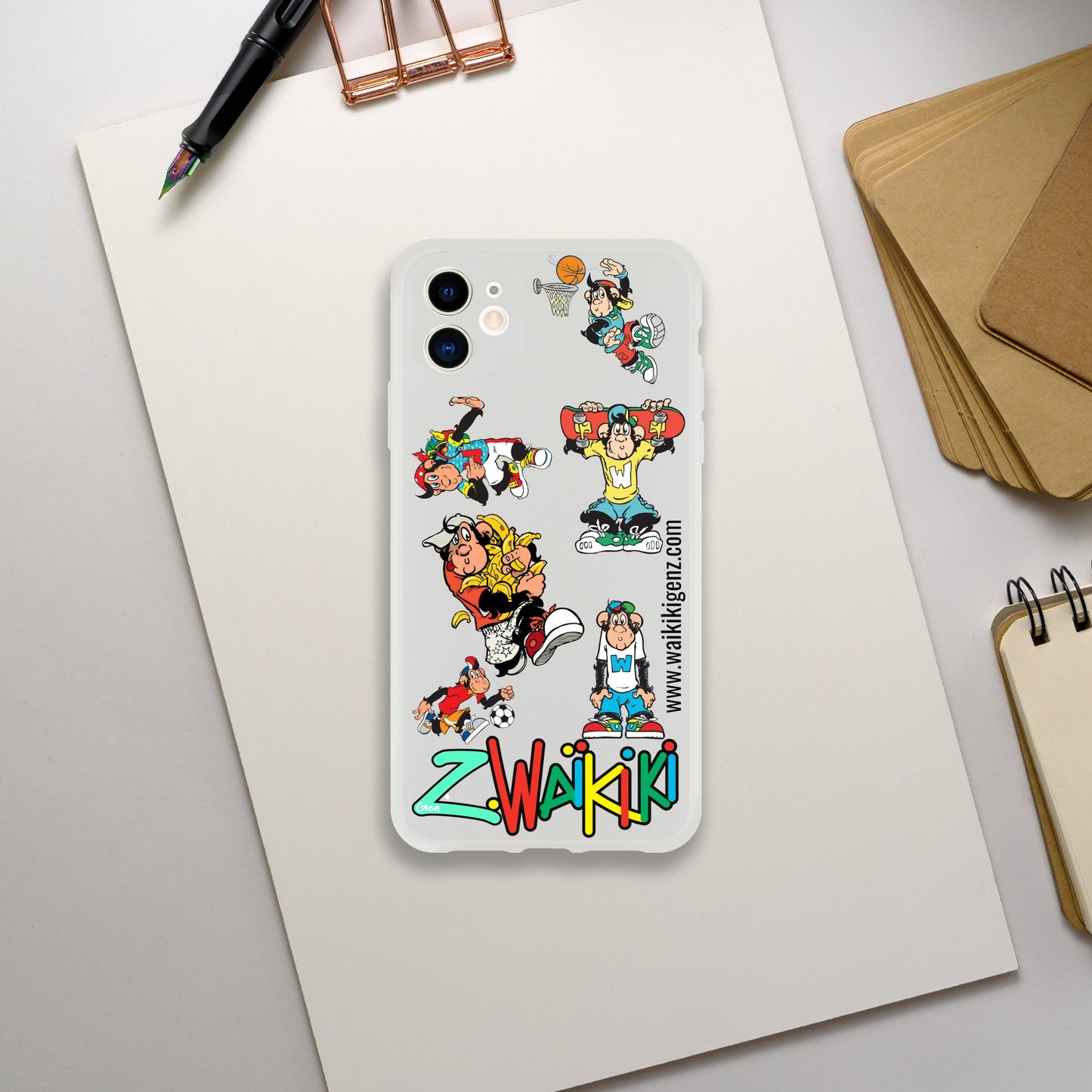 pièce waikiki gen z coque telephone flexicase singe vintage y2k années 90