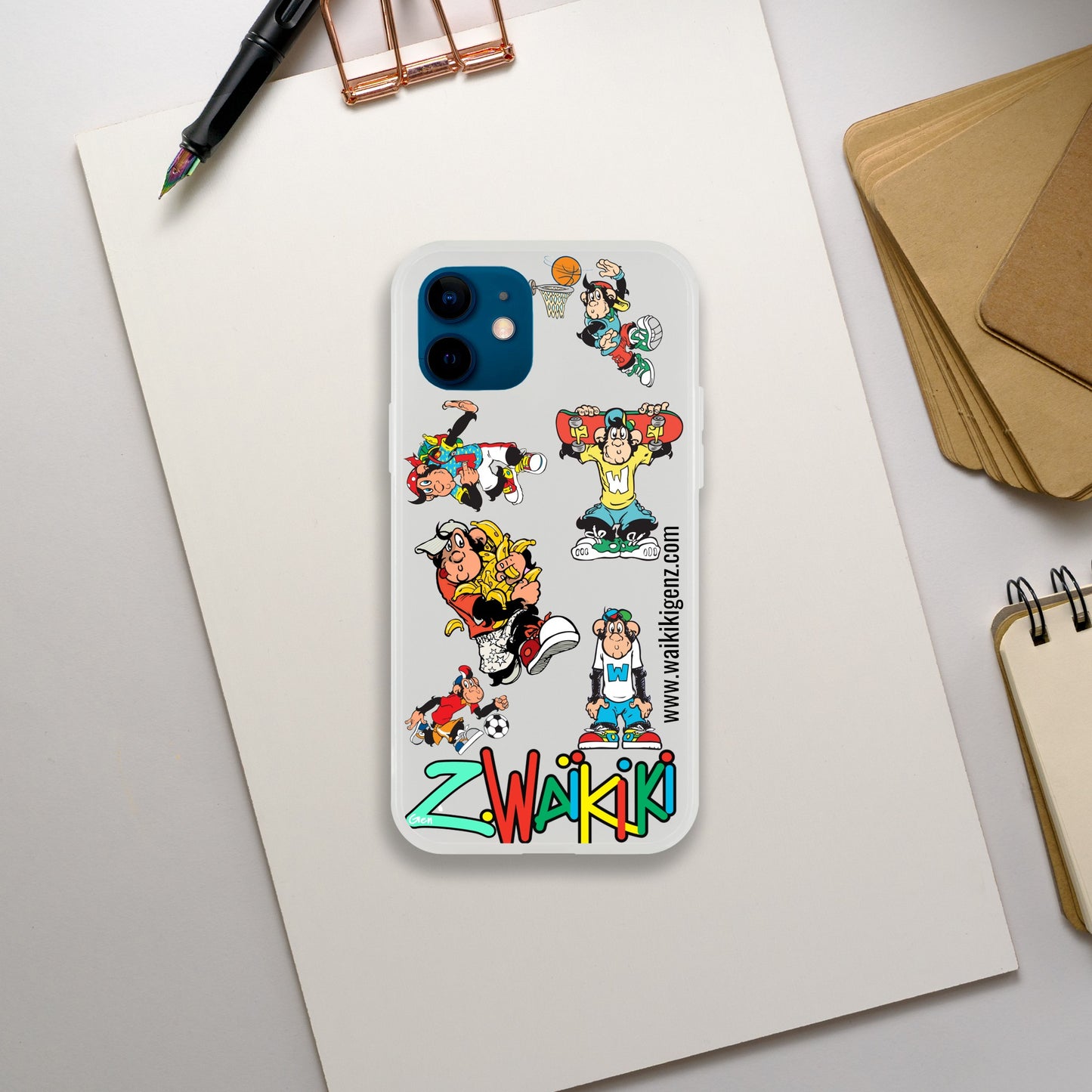 pièce waikiki gen z coque telephone flexicase singe vintage y2k années 90