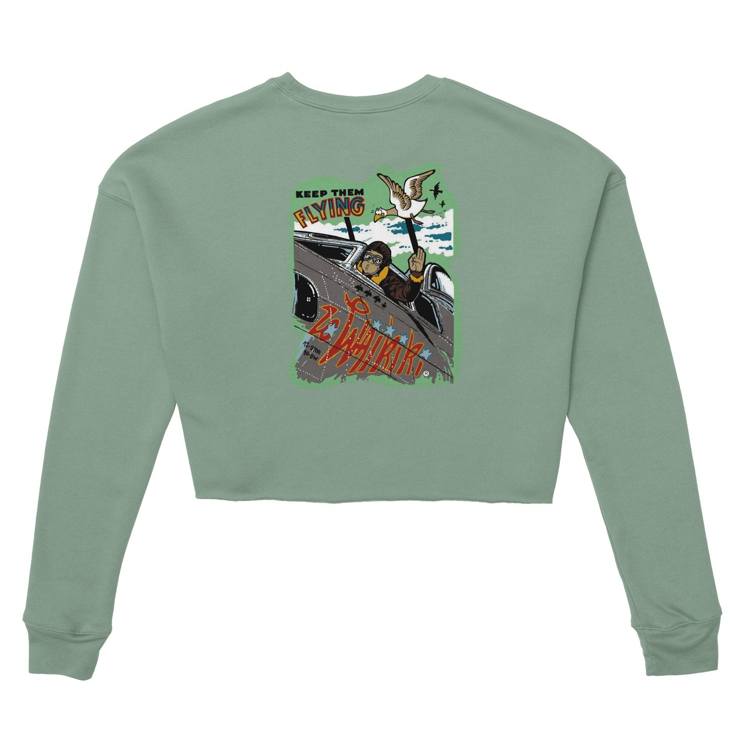 sweat waikiki gen z womens cropped sweatshirt bella canvas 7503 singe vintage y2k années 90