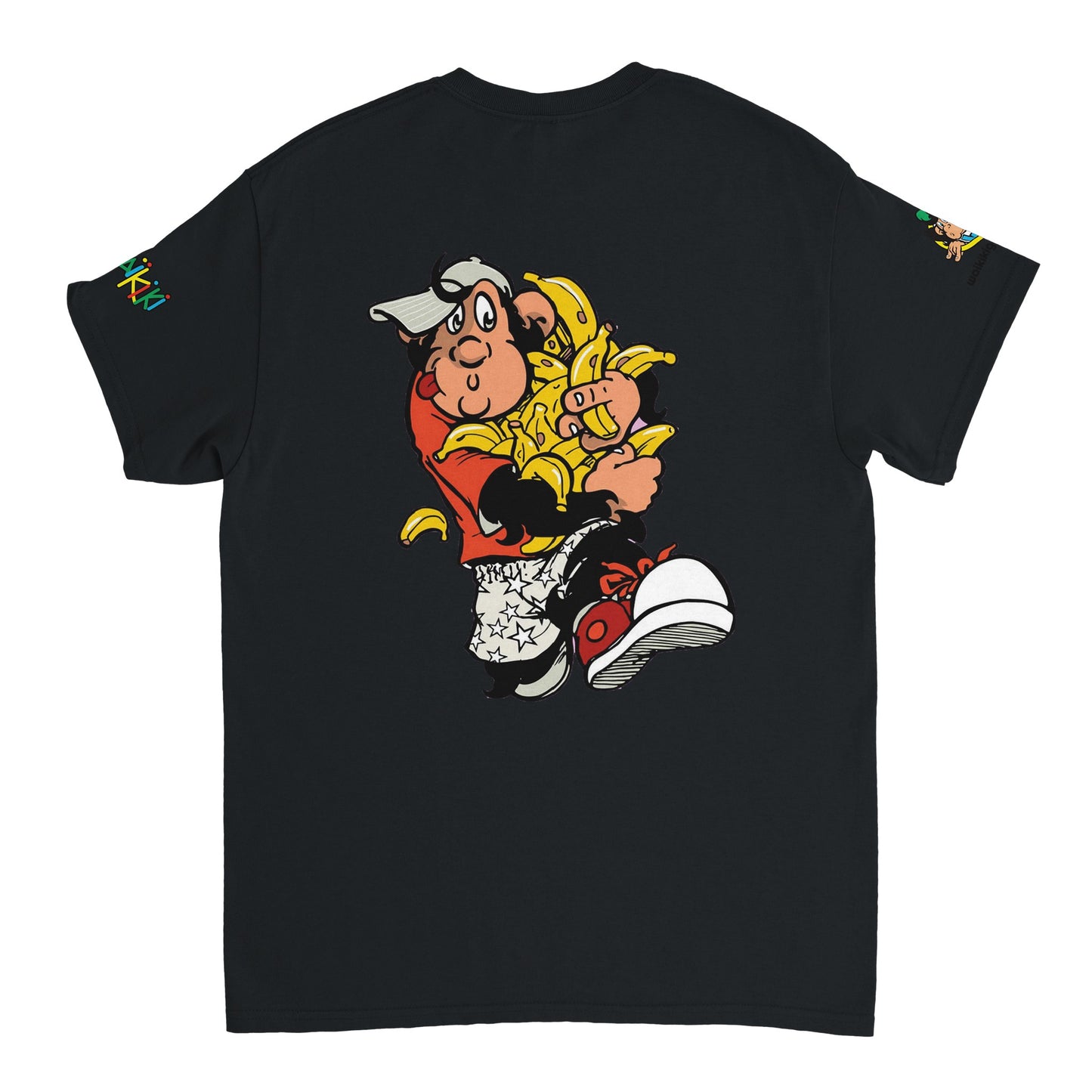 t-shirt waikiki gen z t shirt revival bananas unisexe heavyweight vintage 90s y2k logo marque dos poitrine et manches 100 coton made in france singe vintage y2k années 90