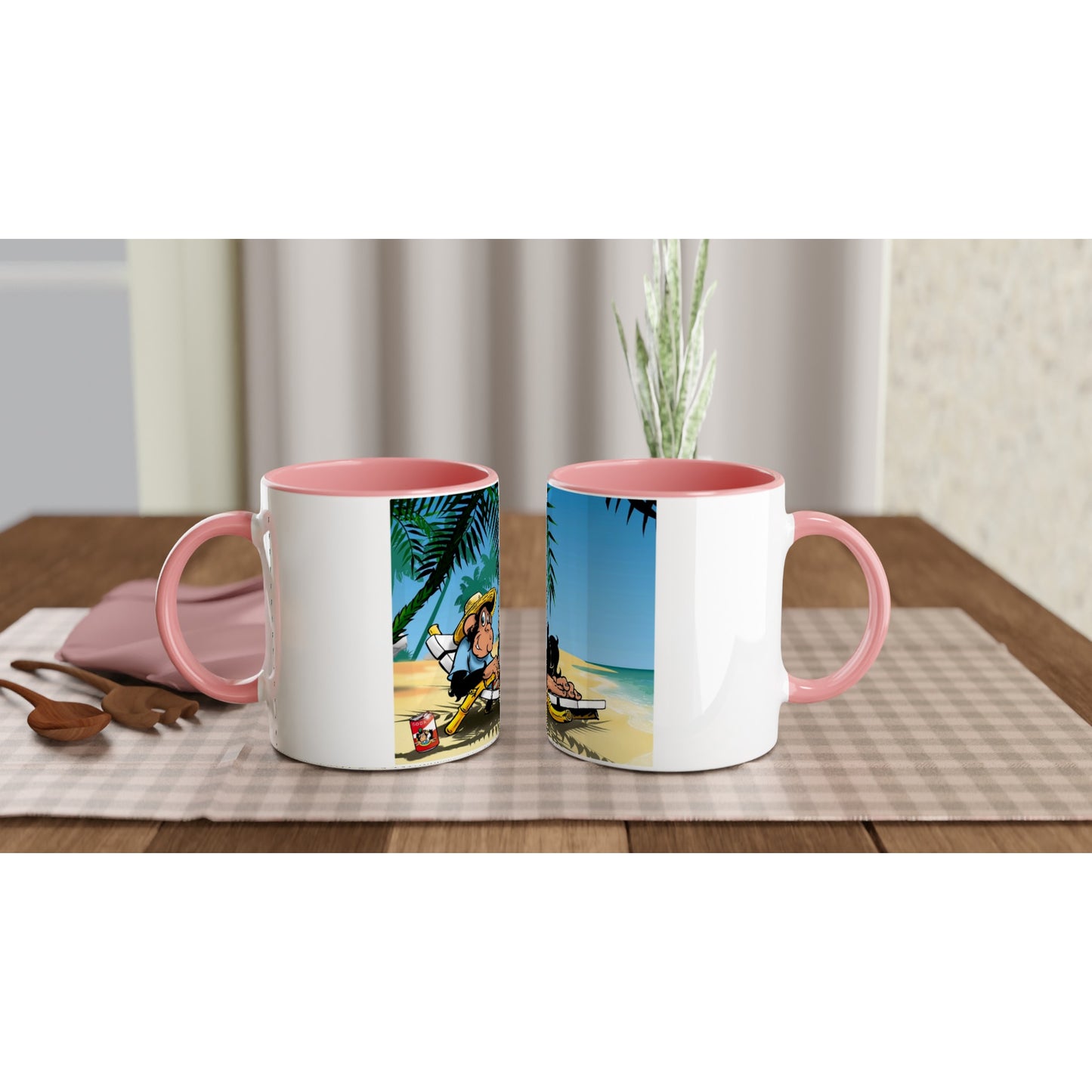 pièce waikiki gen z mug ceramique 250ml couleur interieure singe vintage y2k années 90
