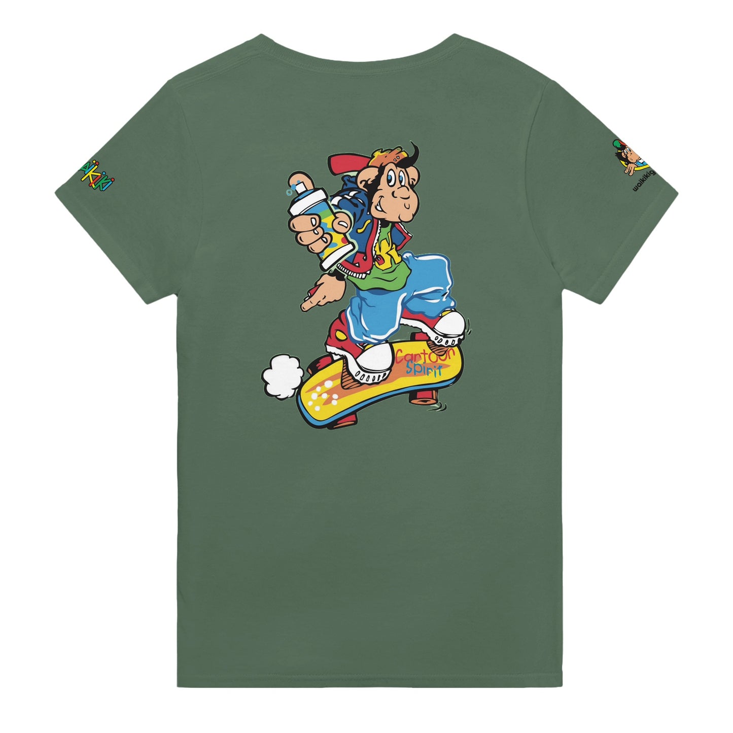 t-shirt waikiki gen z t shirt revival grapher unisexe heavyweight vintage 90s y2k logo marque dos poitrine et manches 100 coton made in france 1 singe vintage y2k années 90