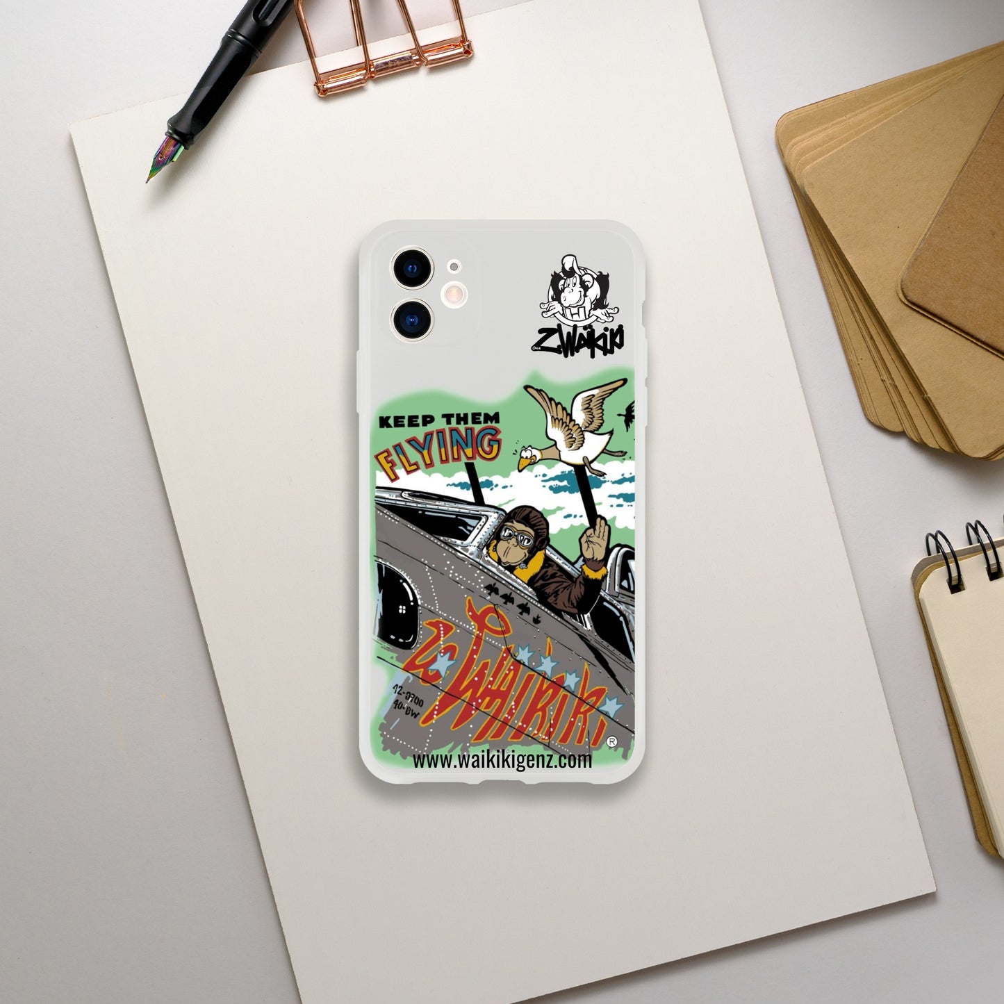 pièce waikiki gen z coque telephone flexicase singe vintage y2k années 90