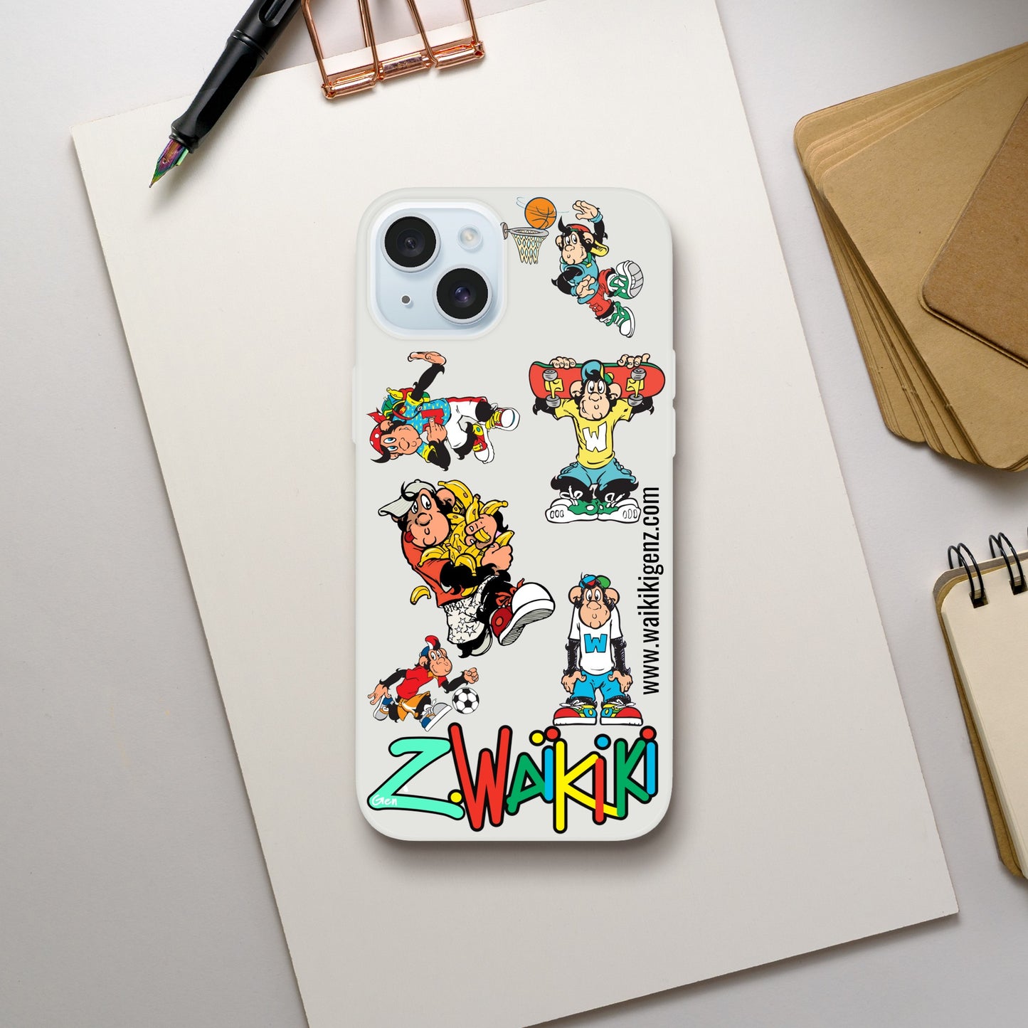 pièce waikiki gen z coque telephone flexicase singe vintage y2k années 90
