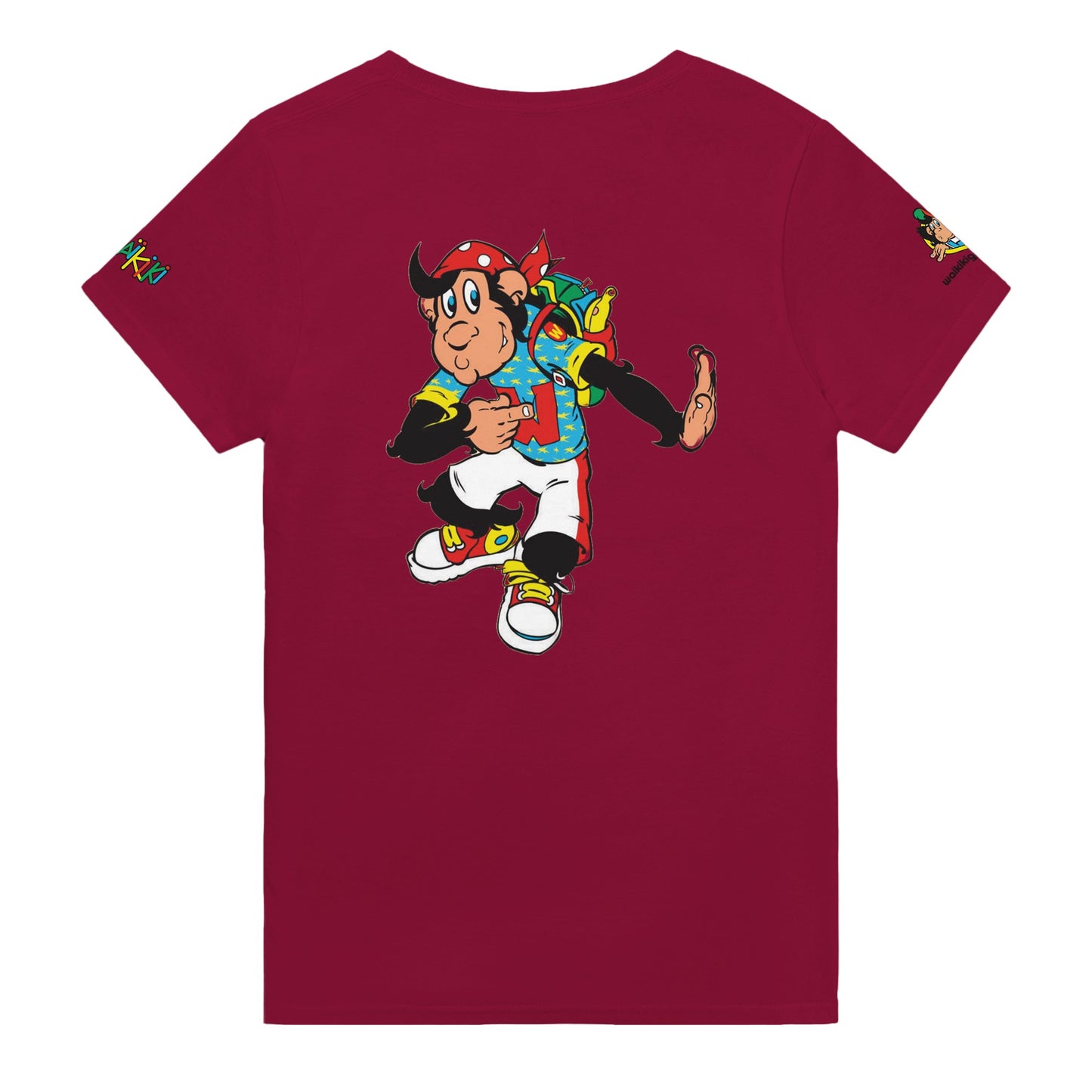 t-shirt waikiki gen z t shirt revival look at me unisexe heavyweight vintage 90s y2k logo marque dos poitrine et manches 100 coton made in france singe vintage y2k années 90