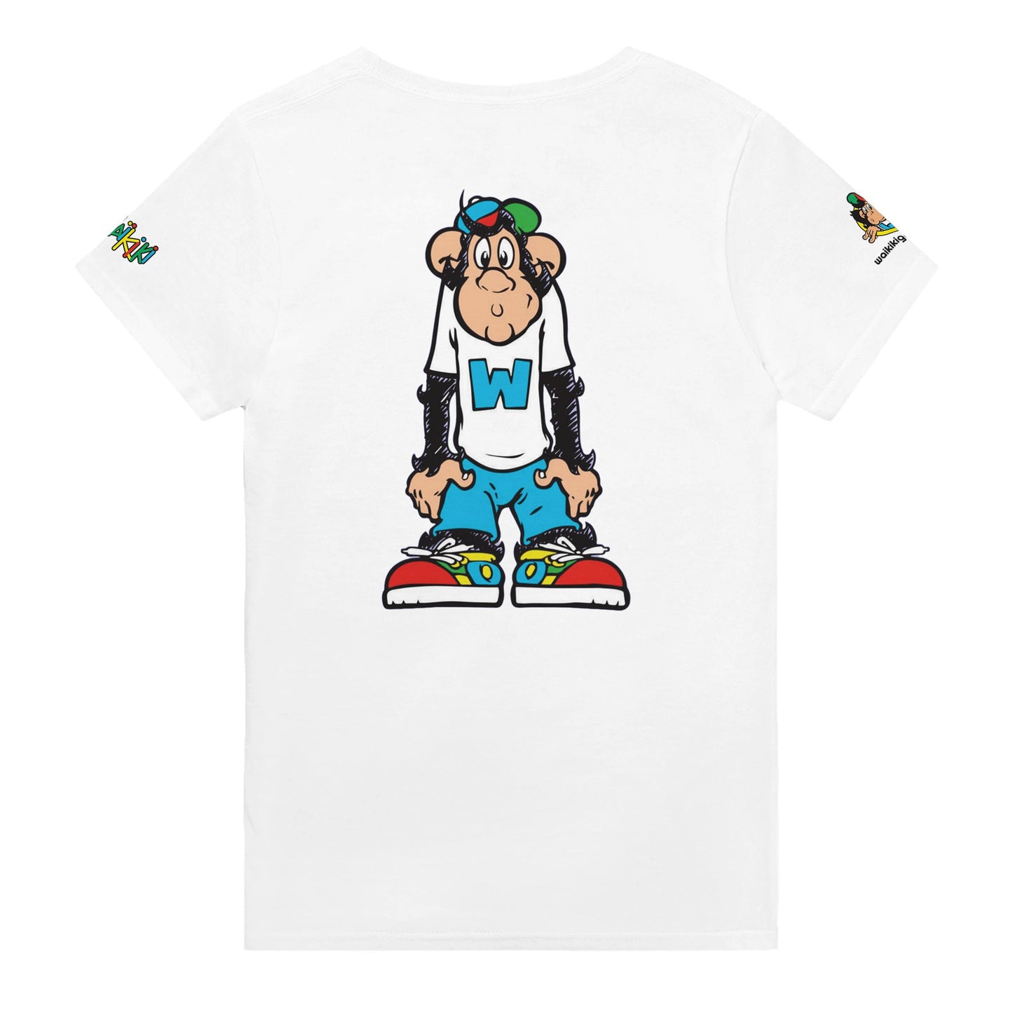 t-shirt waikiki gen z t shirt revival waiting unisexe heavyweight vintage 90s y2k logo marque dos poitrine et manches 100 coton made in france 2 singe vintage y2k années 90