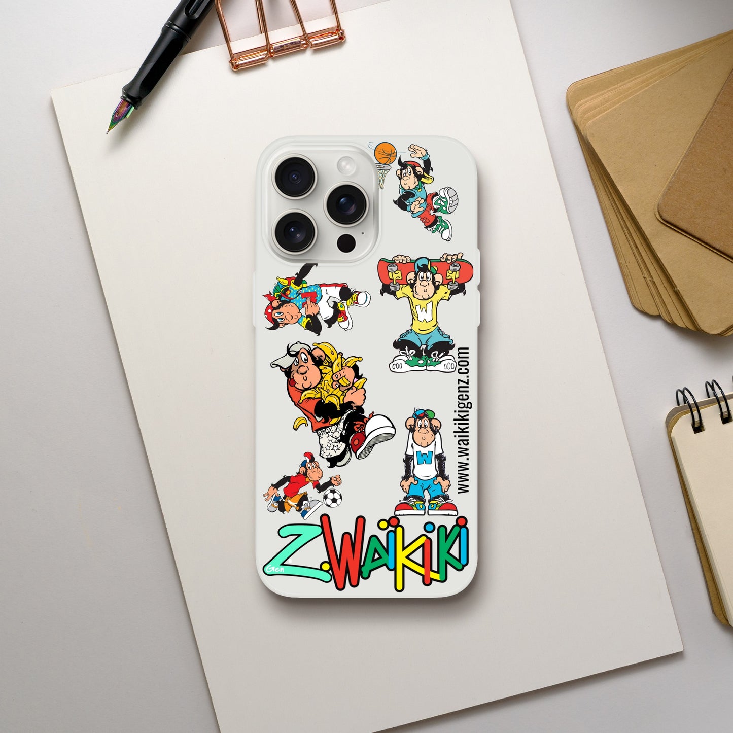 pièce waikiki gen z coque telephone flexicase singe vintage y2k années 90