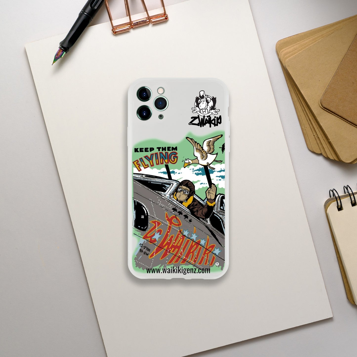pièce waikiki gen z coque telephone flexicase singe vintage y2k années 90
