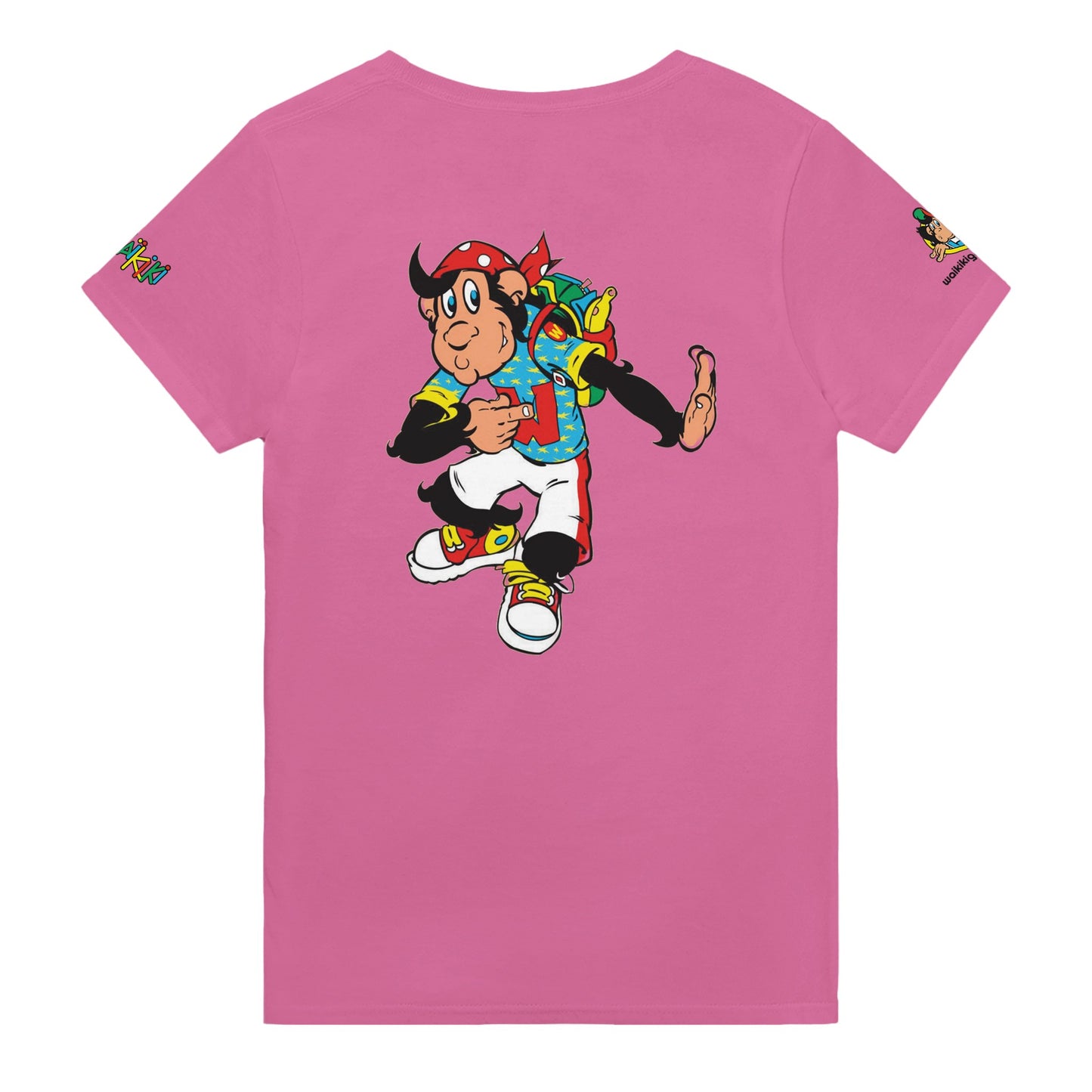 t-shirt waikiki gen z t shirt revival look at me unisexe heavyweight vintage 90s y2k logo marque dos poitrine et manches 100 coton made in france singe vintage y2k années 90