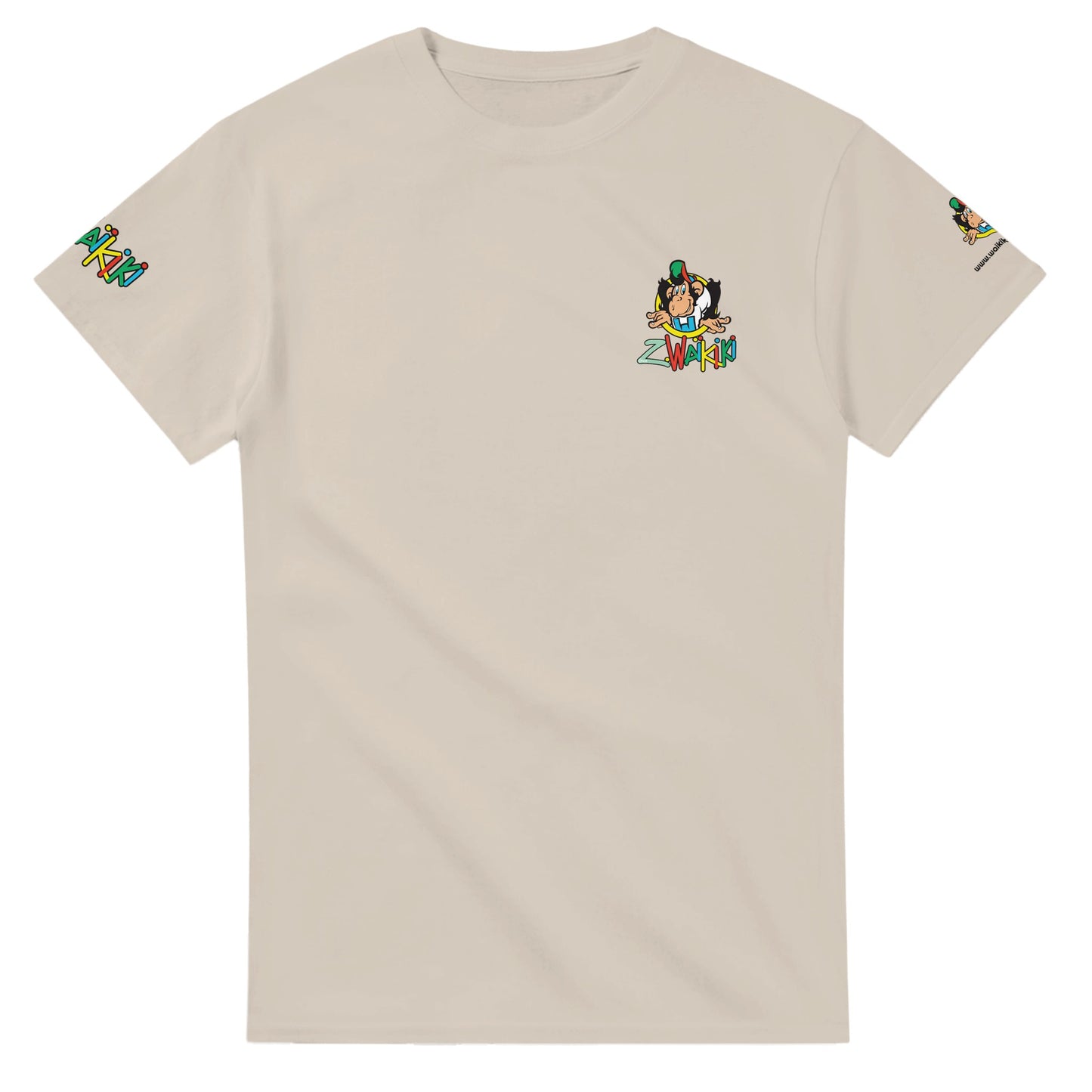 t-shirt waikiki gen z t shirt revival coupe classique vintage logo marque poitrine dos manches comme a lepoque singe vintage y2k années 90