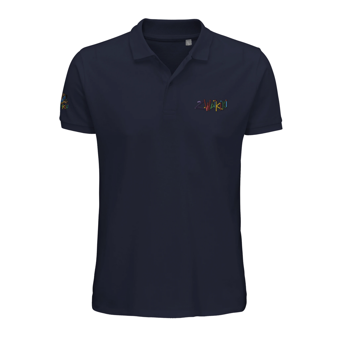 pièce waikiki gen z polo brode unisexe en coton bio vintage 90s y2k logo marque brode poitrine et manche 100 coton bio recycle made in france singe vintage y2k années 90