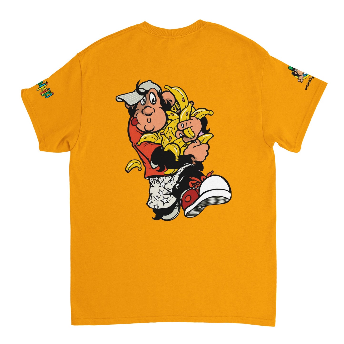 t-shirt waikiki gen z t shirt revival bananas unisexe heavyweight vintage 90s y2k logo marque dos poitrine et manches 100 coton made in france singe vintage y2k années 90