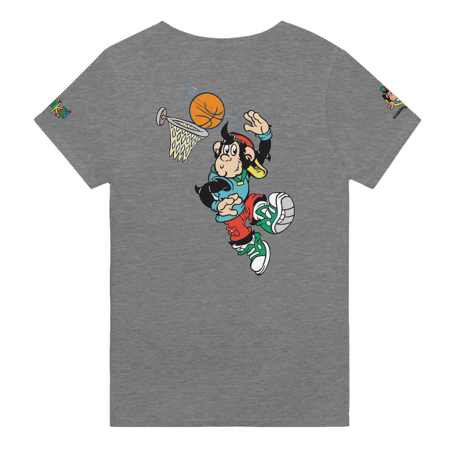 t-shirt waikiki gen z t shirt revival basketter unisexe heavyweight vintage 90s y2k logo marque dos poitrine et manches 100 coton made in france 2 singe vintage y2k années 90