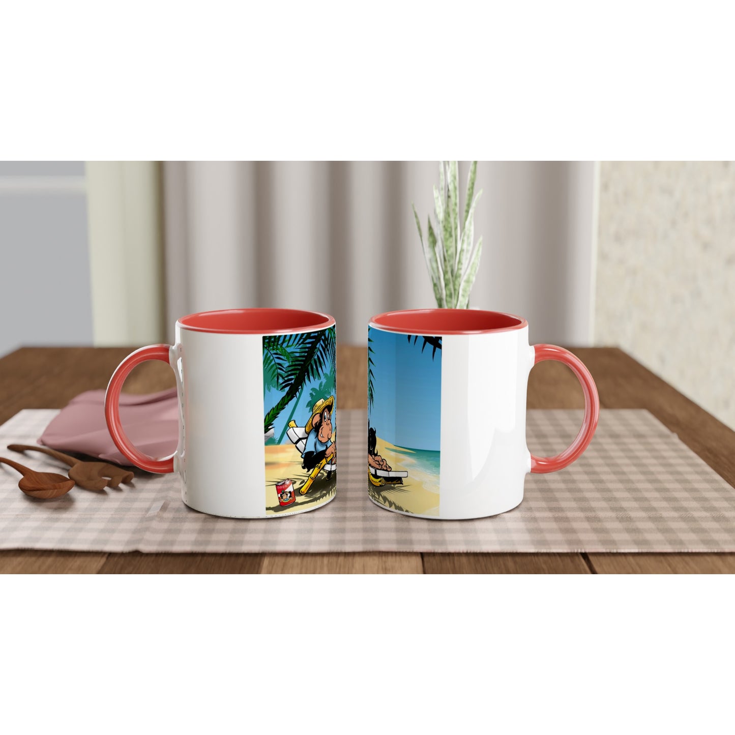 pièce waikiki gen z mug ceramique 250ml couleur interieure singe vintage y2k années 90