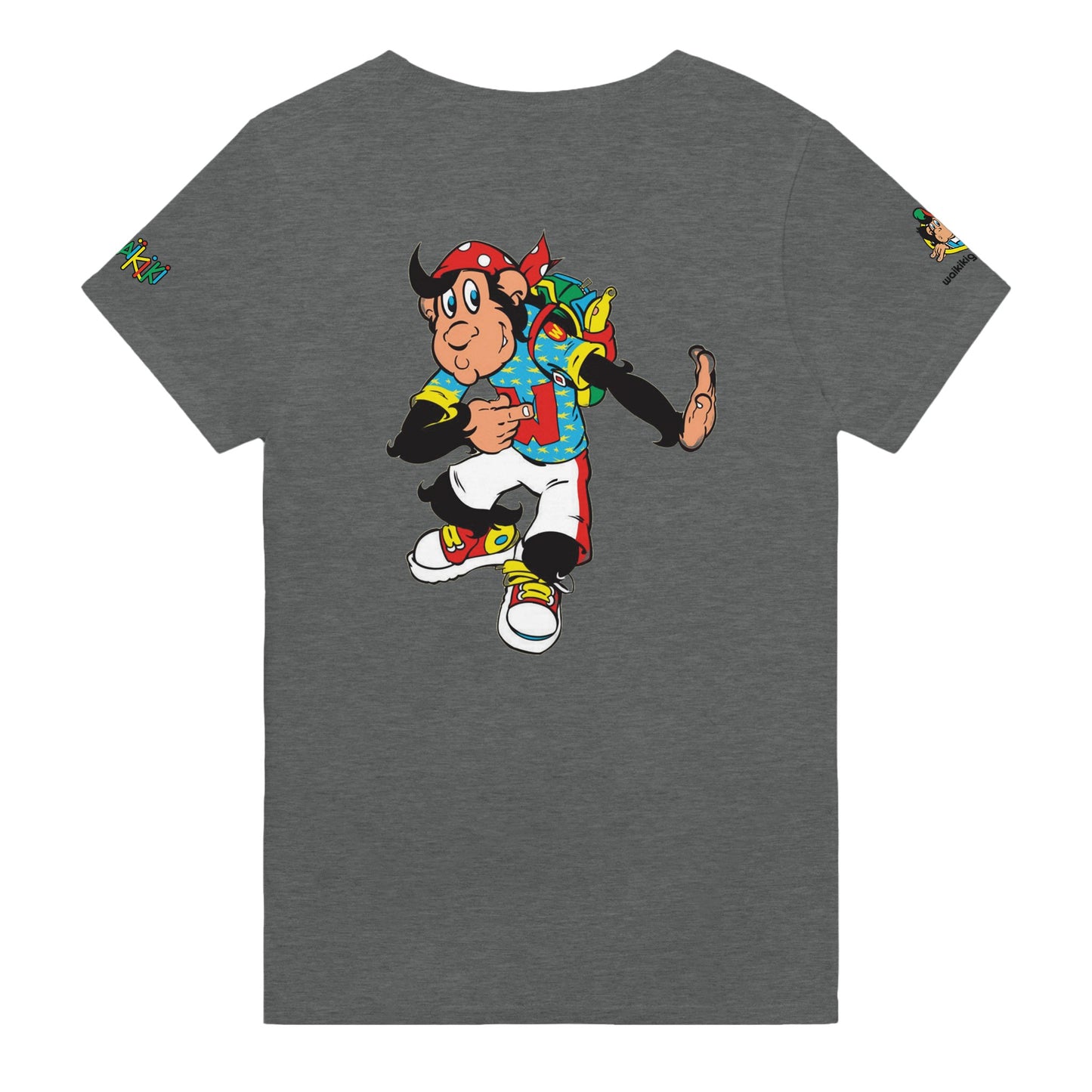 t-shirt waikiki gen z t shirt revival look at me unisexe heavyweight vintage 90s y2k logo marque dos poitrine et manches 100 coton made in france singe vintage y2k années 90