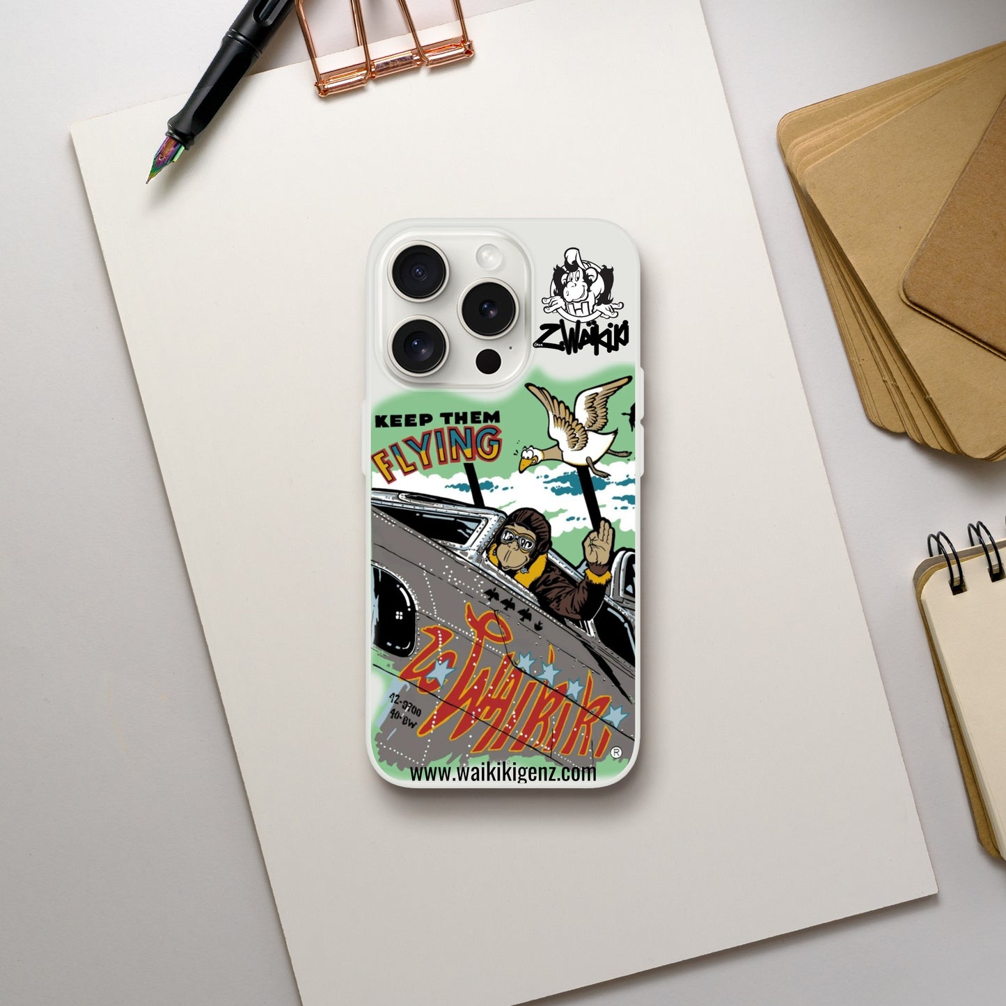 pièce waikiki gen z coque telephone flexicase singe vintage y2k années 90