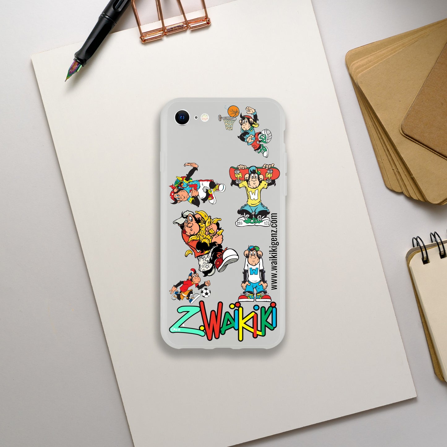 pièce waikiki gen z coque telephone flexicase singe vintage y2k années 90