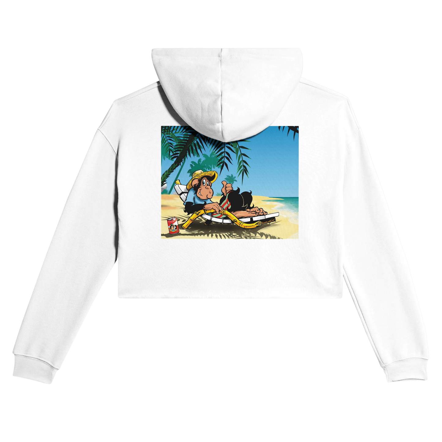 sweat waikiki gen z womens cropped hoodie bella canvas 7502 singe vintage y2k années 90