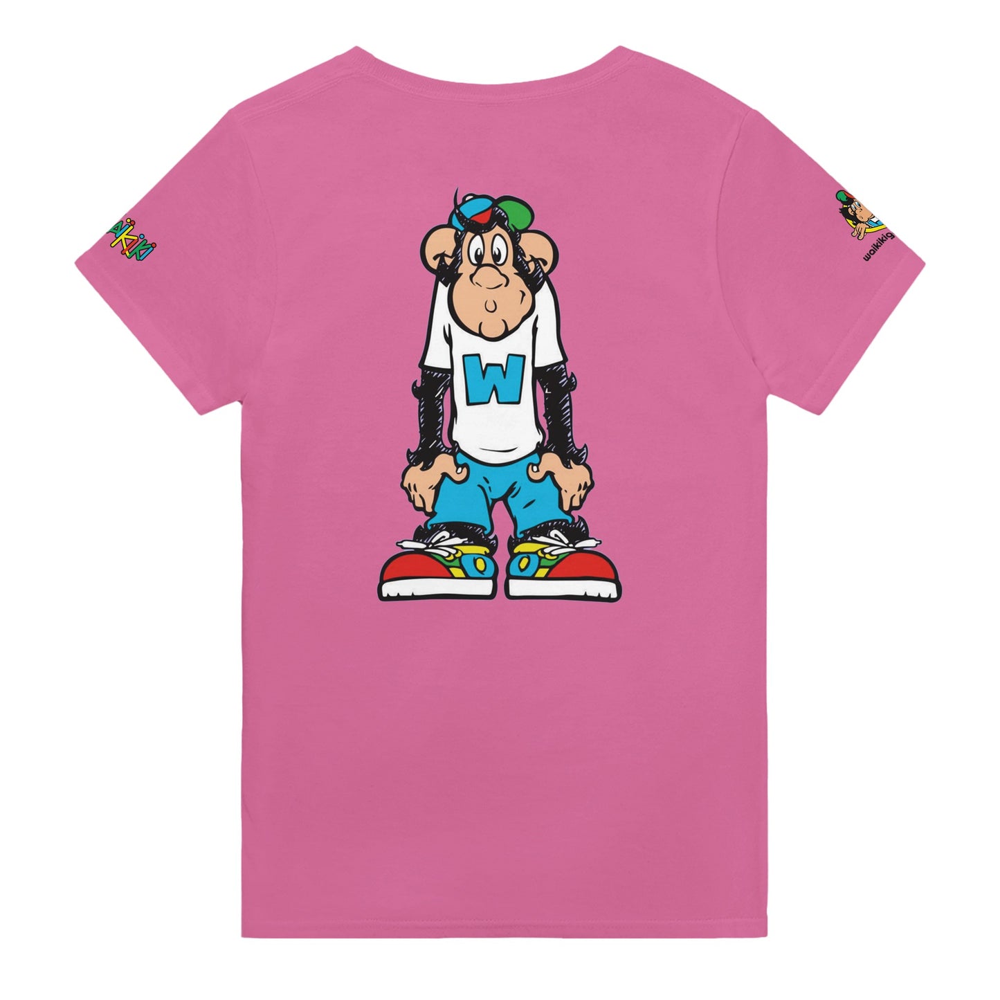 t-shirt waikiki gen z t shirt revival waiting unisexe heavyweight vintage 90s y2k logo marque dos poitrine et manches 100 coton made in france 2 singe vintage y2k années 90