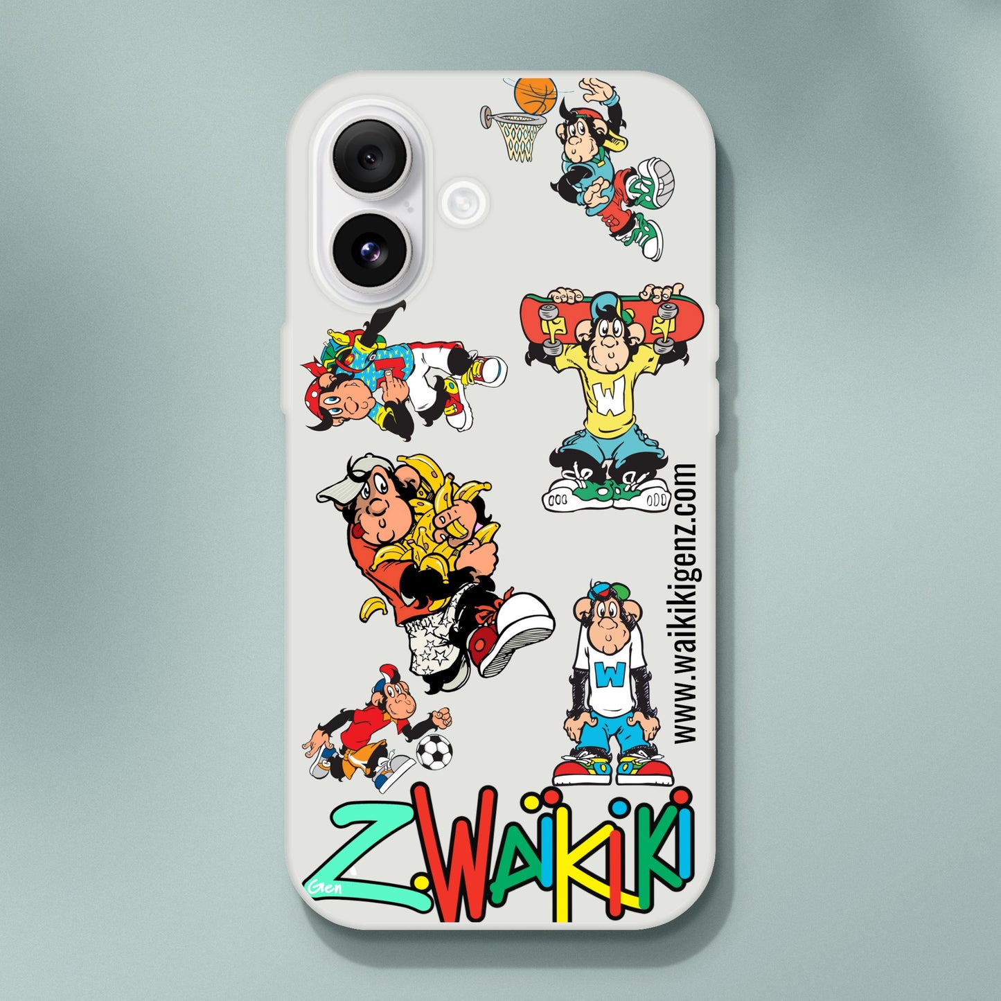 pièce waikiki gen z coque telephone flexicase singe vintage y2k années 90