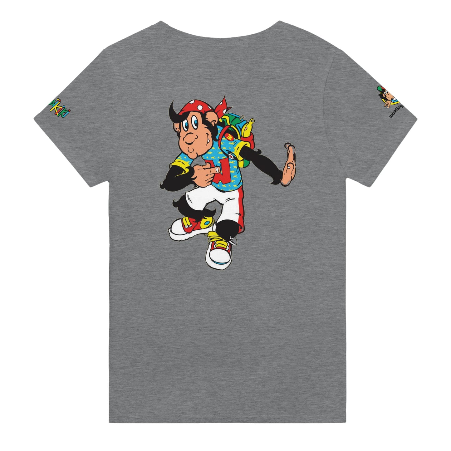 t-shirt waikiki gen z t shirt revival look at me unisexe heavyweight vintage 90s y2k logo marque dos poitrine et manches 100 coton made in france singe vintage y2k années 90