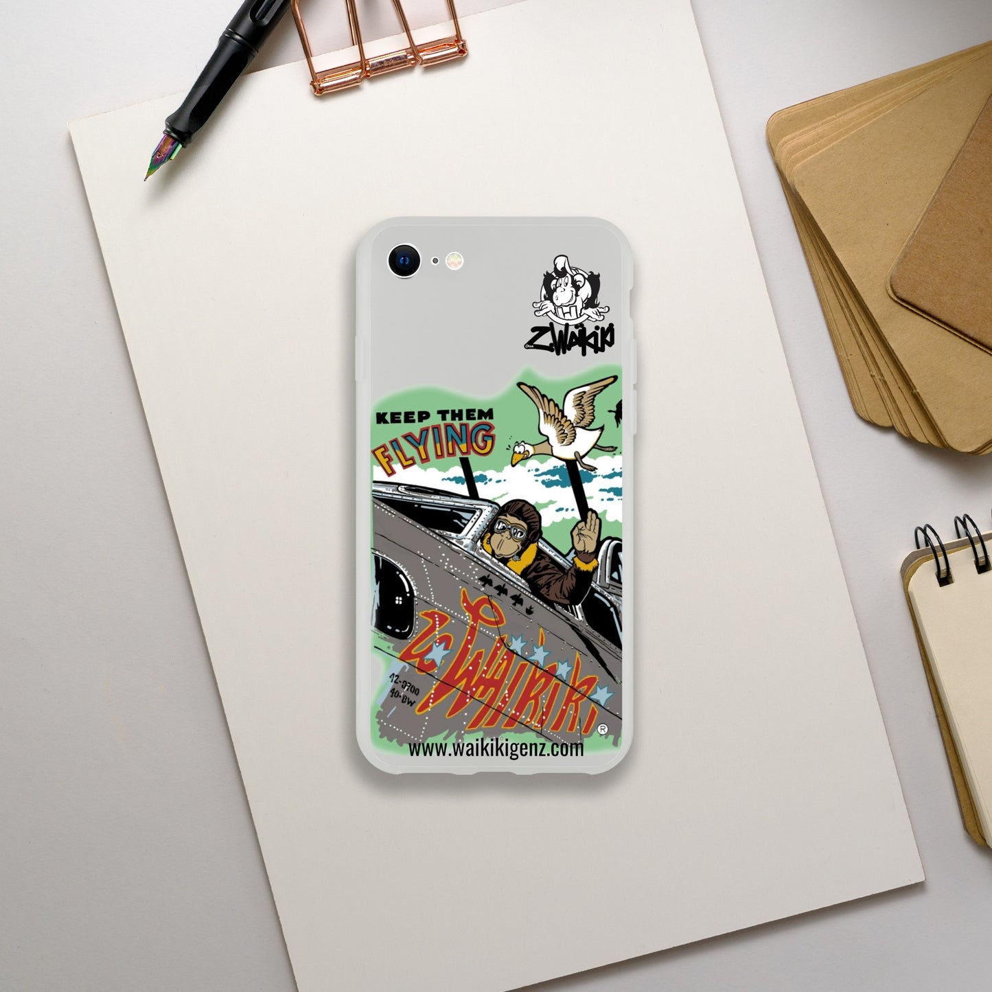 pièce waikiki gen z coque telephone flexicase singe vintage y2k années 90
