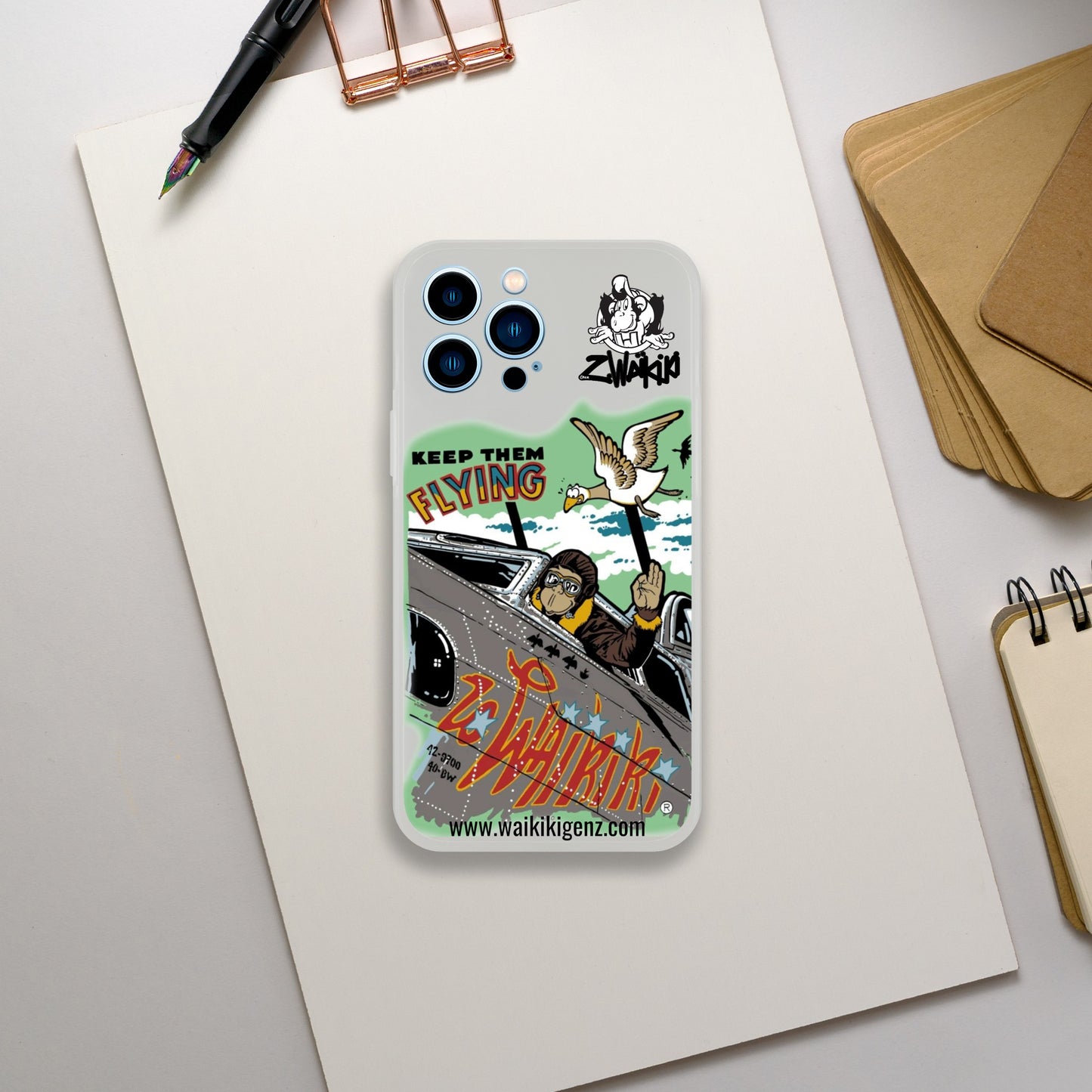 pièce waikiki gen z coque telephone flexicase singe vintage y2k années 90