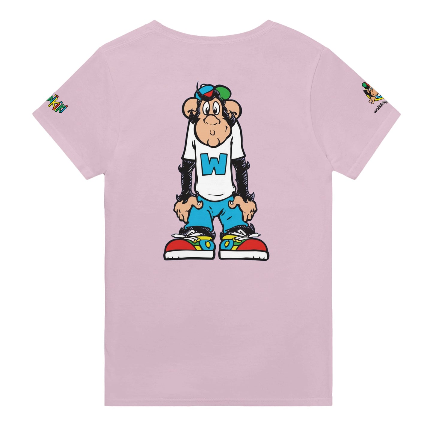 t-shirt waikiki gen z t shirt revival waiting unisexe heavyweight vintage 90s y2k logo marque dos poitrine et manches 100 coton made in france 2 singe vintage y2k années 90