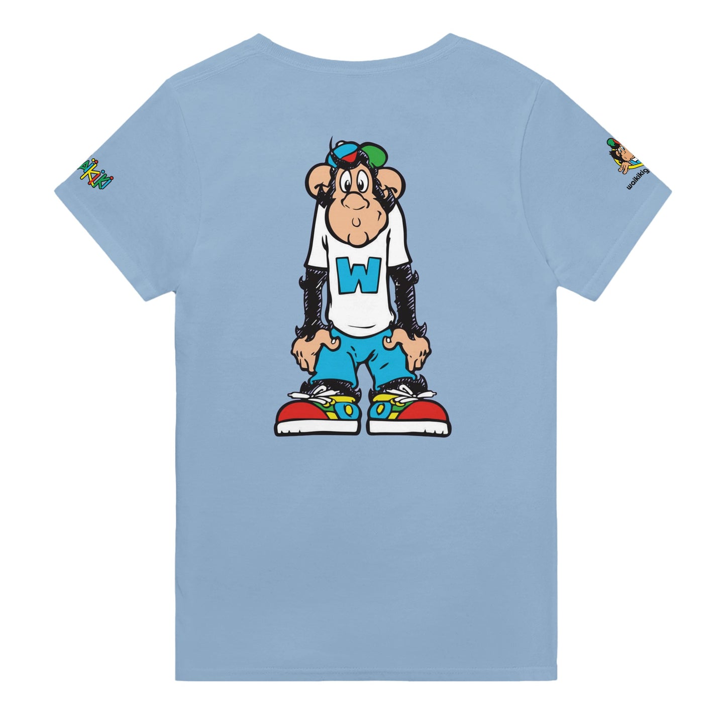 t-shirt waikiki gen z t shirt revival waiting unisexe heavyweight vintage 90s y2k logo marque dos poitrine et manches 100 coton made in france 2 singe vintage y2k années 90
