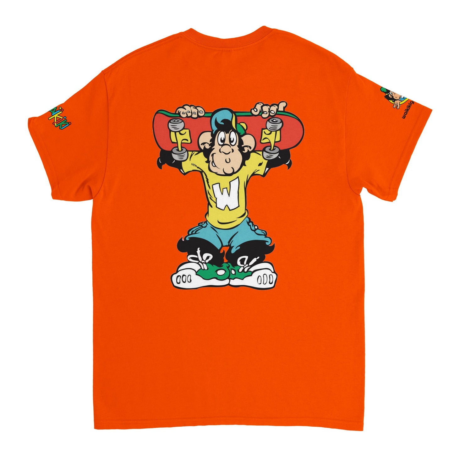 t-shirt waikiki gen z t shirt revival sk8ter unisexe heavyweight vintage 90s y2k logo marque dos poitrine et manches 100 coton made in france 1 singe vintage y2k années 90