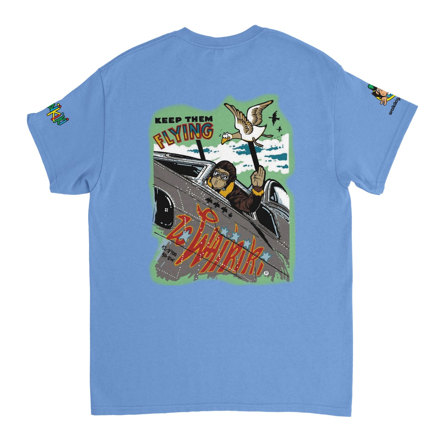 t-shirt waikiki gen z t shirt revival top gun unisexe heavyweight vintage 90s y2k logo marque dos poitrine et manches 100 coton made in france singe vintage y2k années 90