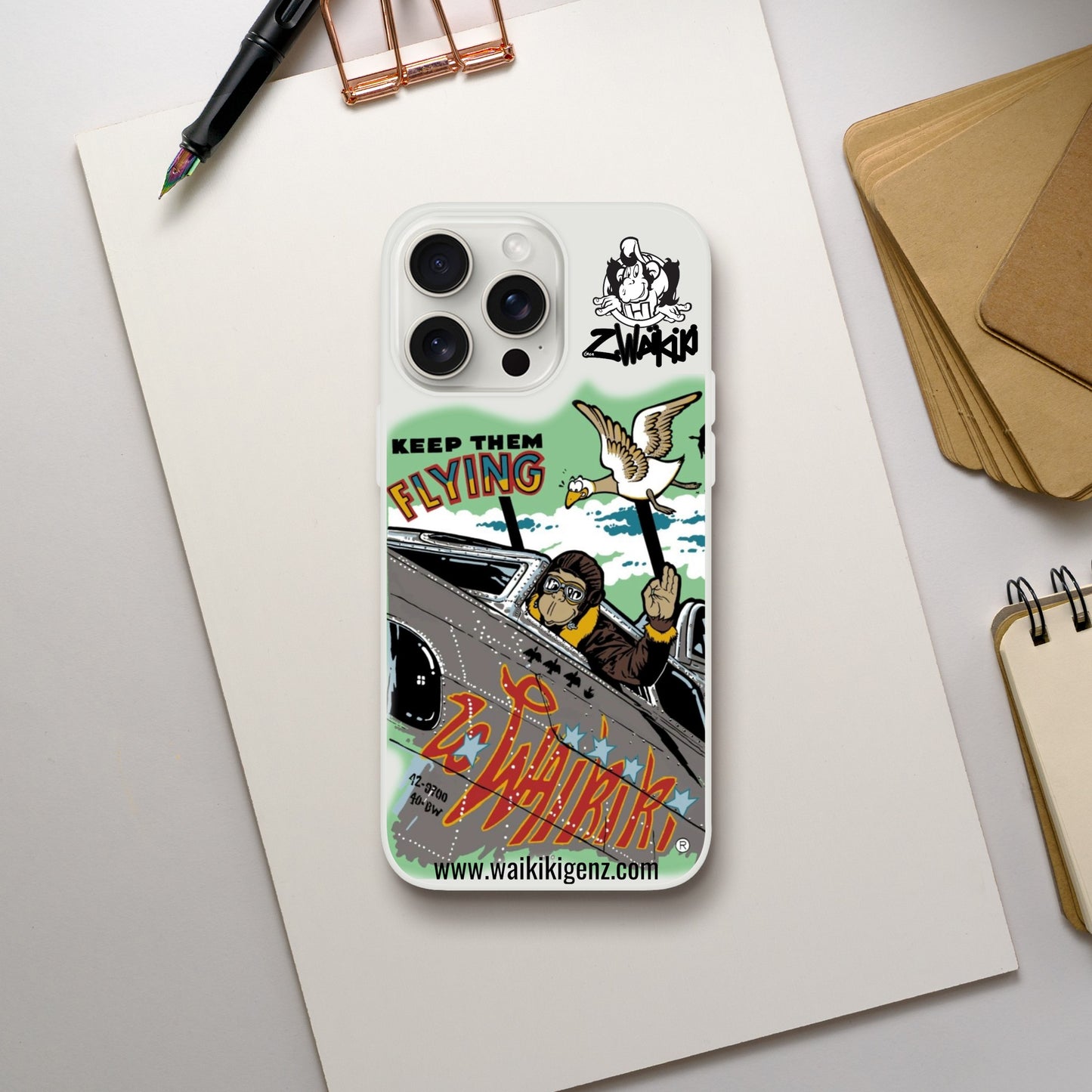 pièce waikiki gen z coque telephone flexicase singe vintage y2k années 90