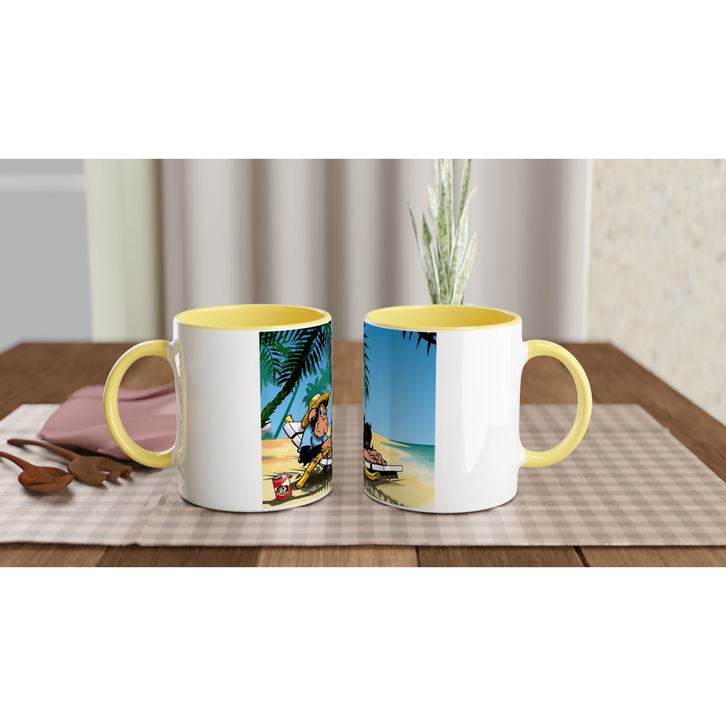 pièce waikiki gen z mug ceramique 250ml couleur interieure singe vintage y2k années 90