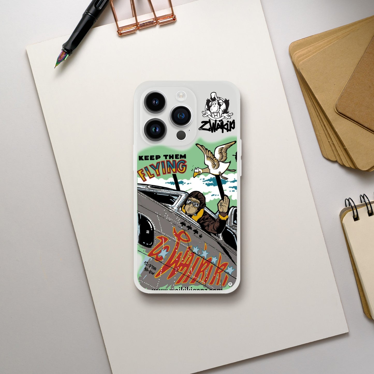 pièce waikiki gen z coque telephone flexicase singe vintage y2k années 90