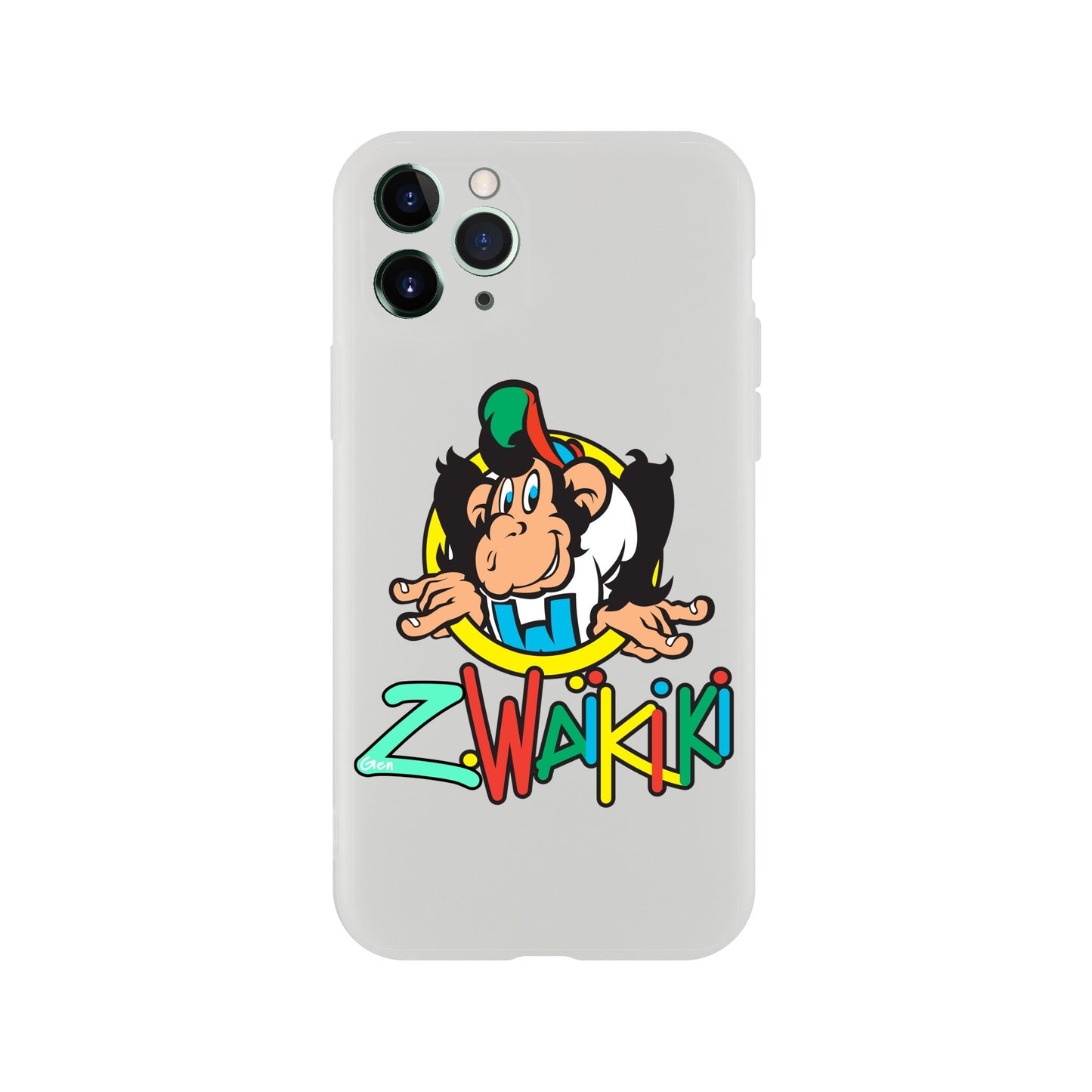 pièce waikiki gen z coque telephone flexicase singe vintage y2k années 90