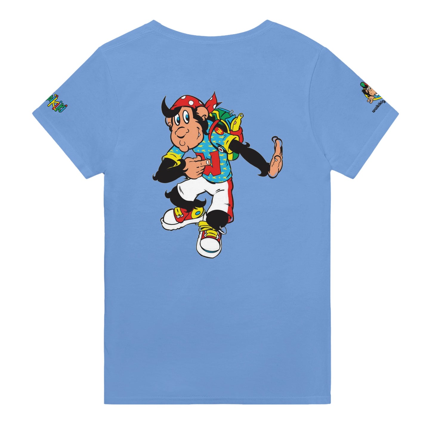 t-shirt waikiki gen z t shirt revival look at me unisexe heavyweight vintage 90s y2k logo marque dos poitrine et manches 100 coton made in france singe vintage y2k années 90