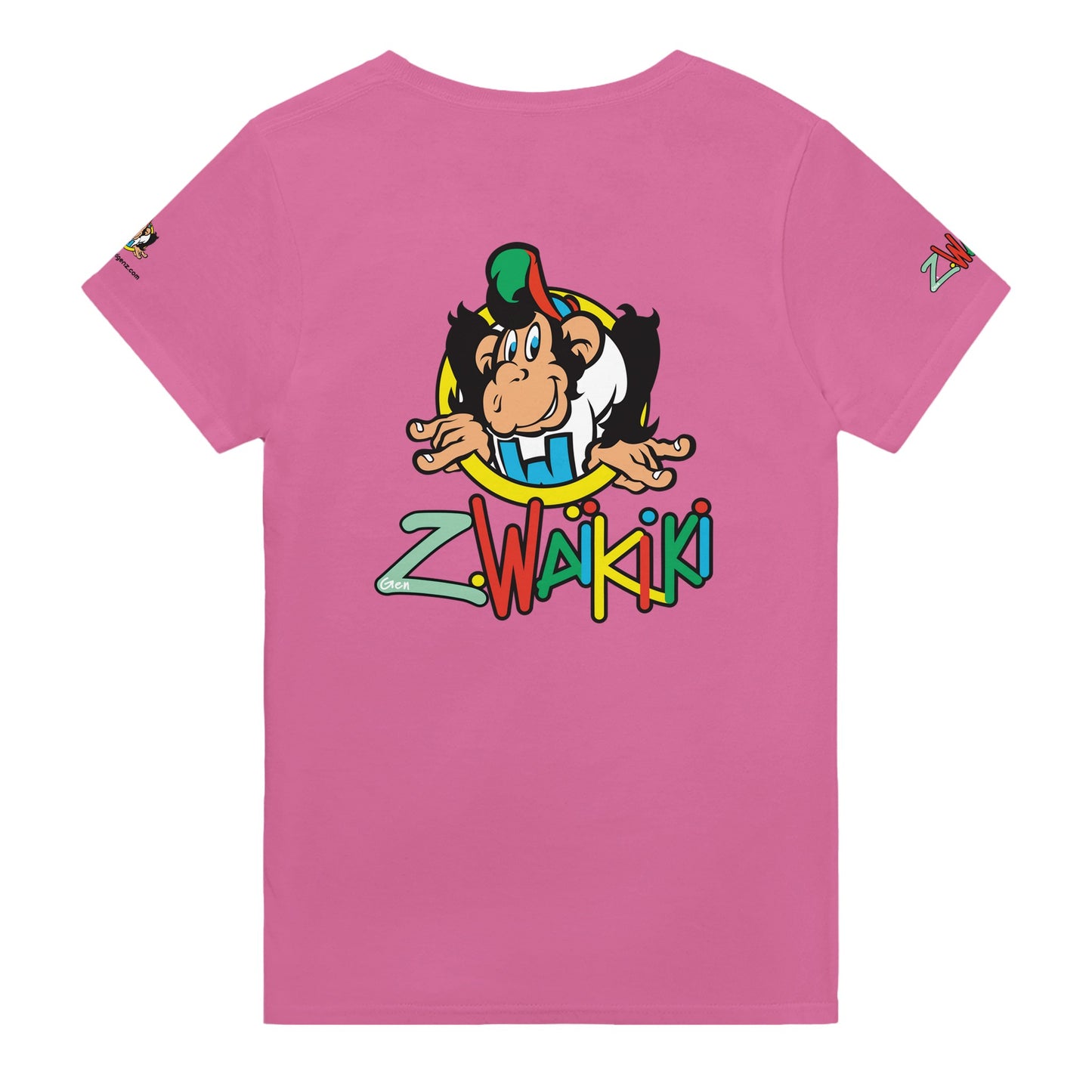 t-shirt waikiki gen z t shirt revival coupe classique vintage logo marque poitrine dos manches comme a lepoque singe vintage y2k années 90