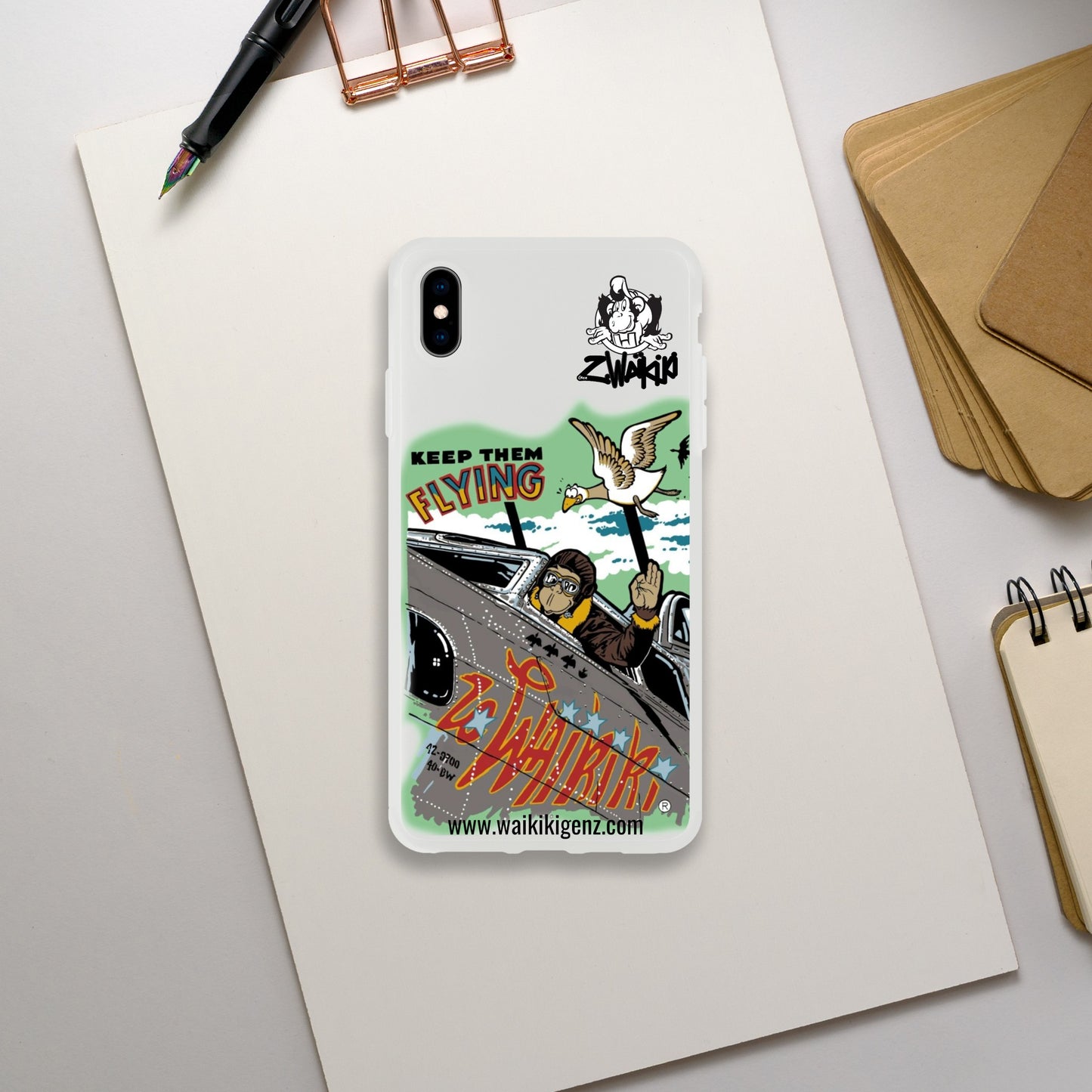 pièce waikiki gen z coque telephone flexicase singe vintage y2k années 90