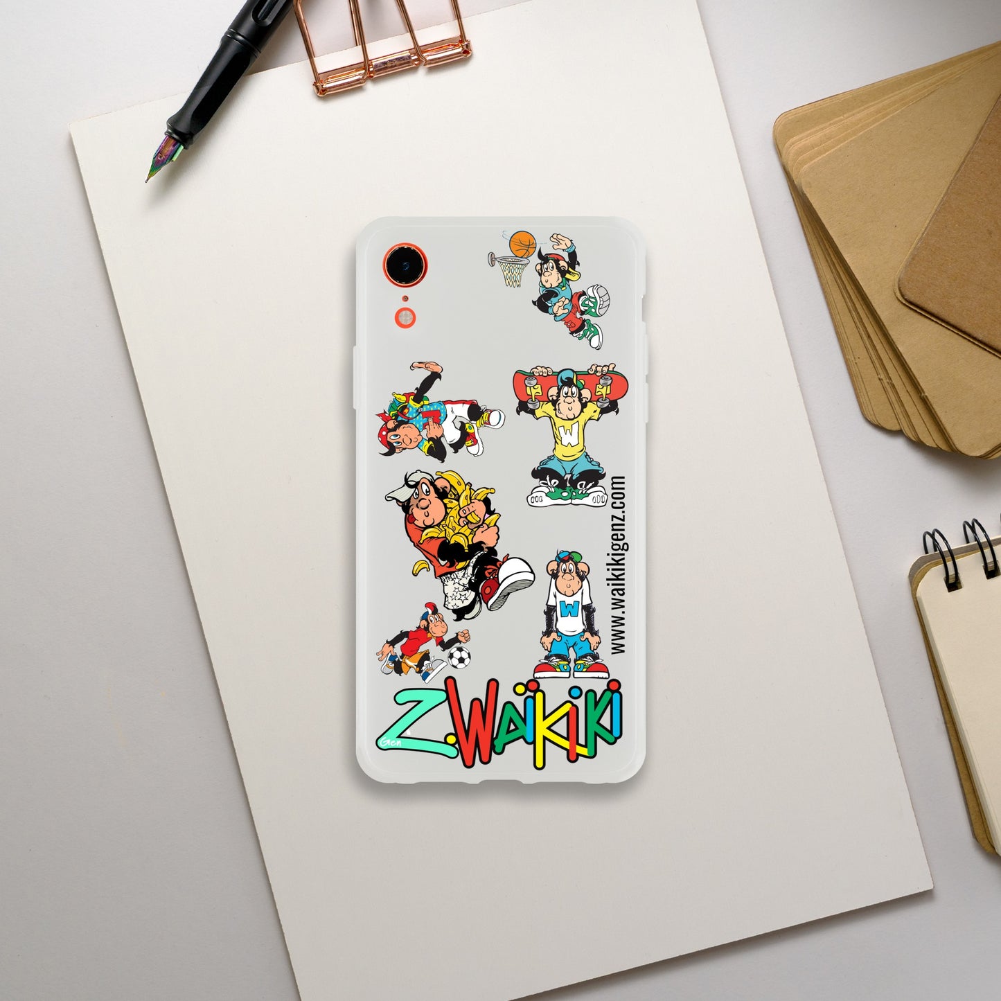pièce waikiki gen z coque telephone flexicase singe vintage y2k années 90