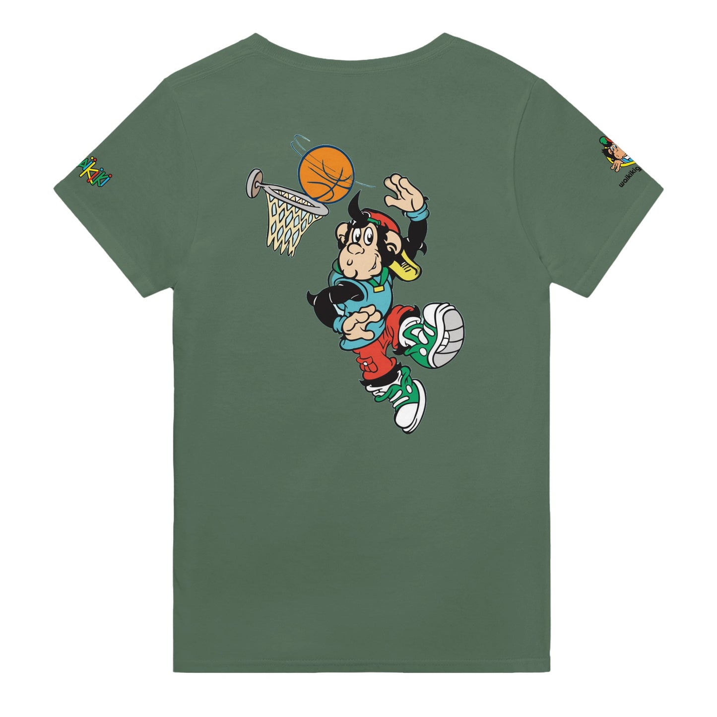 t-shirt waikiki gen z t shirt revival basketter unisexe heavyweight vintage 90s y2k logo marque dos poitrine et manches 100 coton made in france 2 singe vintage y2k années 90