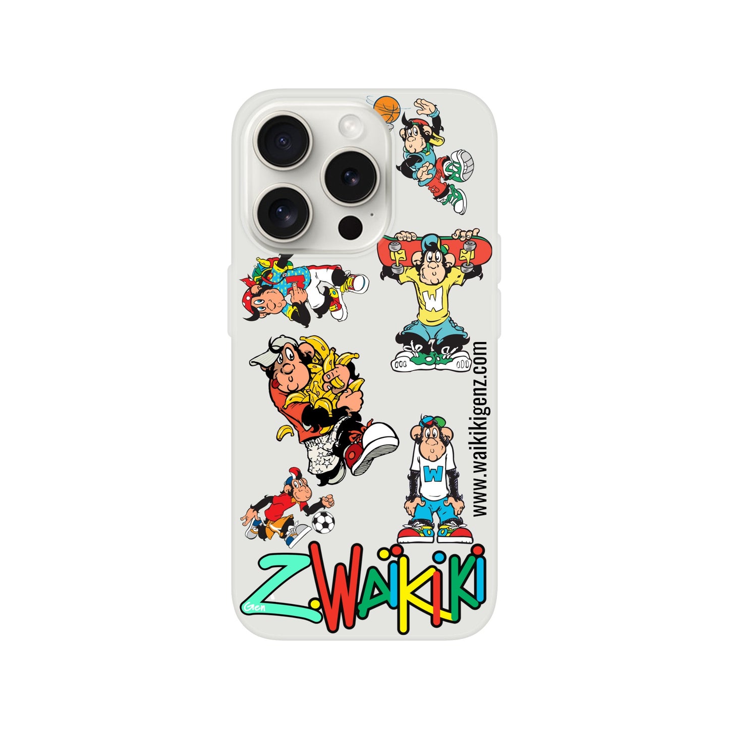 pièce waikiki gen z coque telephone flexicase singe vintage y2k années 90