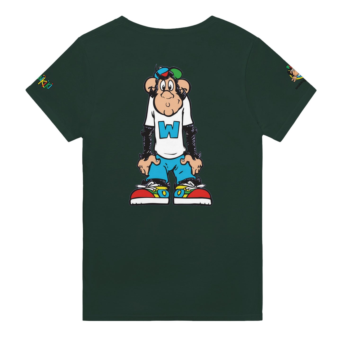 t-shirt waikiki gen z t shirt revival waiting unisexe heavyweight vintage 90s y2k logo marque dos poitrine et manches 100 coton made in france 2 singe vintage y2k années 90