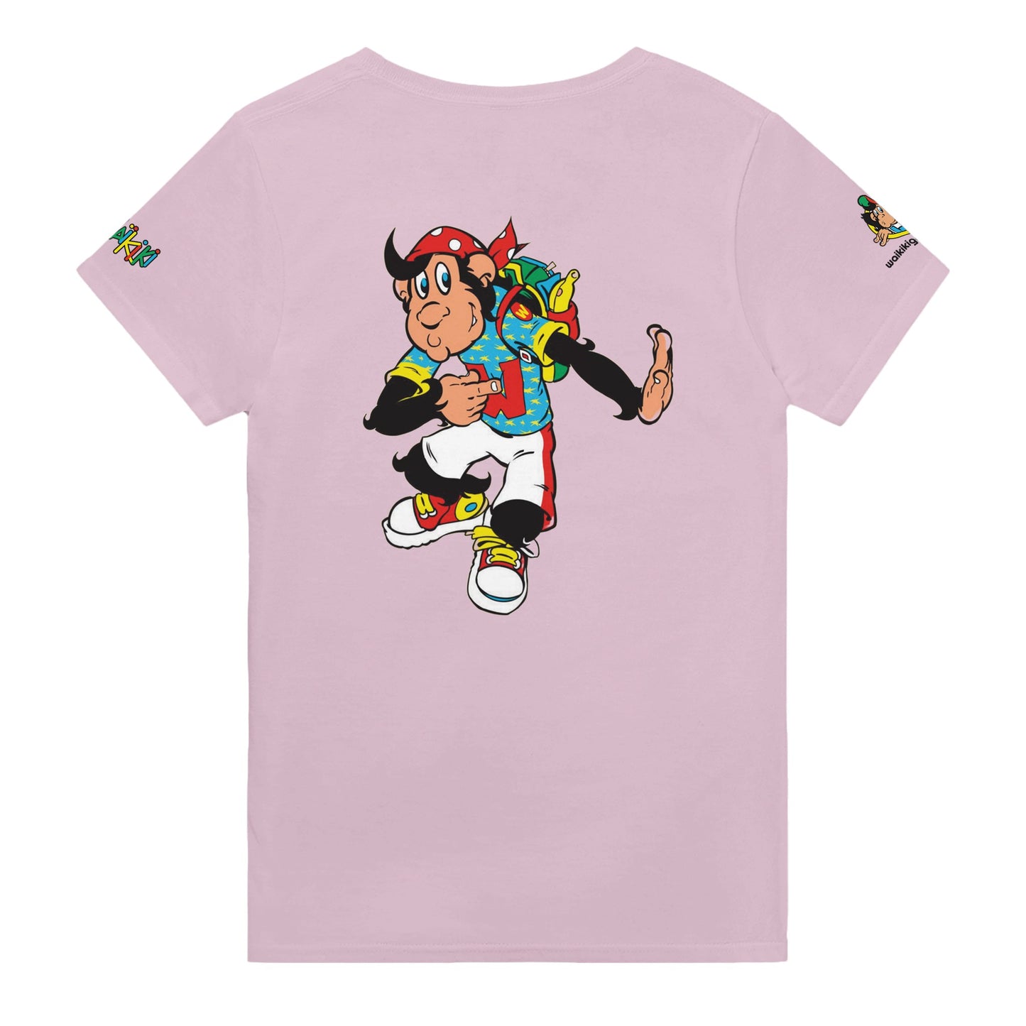 t-shirt waikiki gen z t shirt revival look at me unisexe heavyweight vintage 90s y2k logo marque dos poitrine et manches 100 coton made in france singe vintage y2k années 90