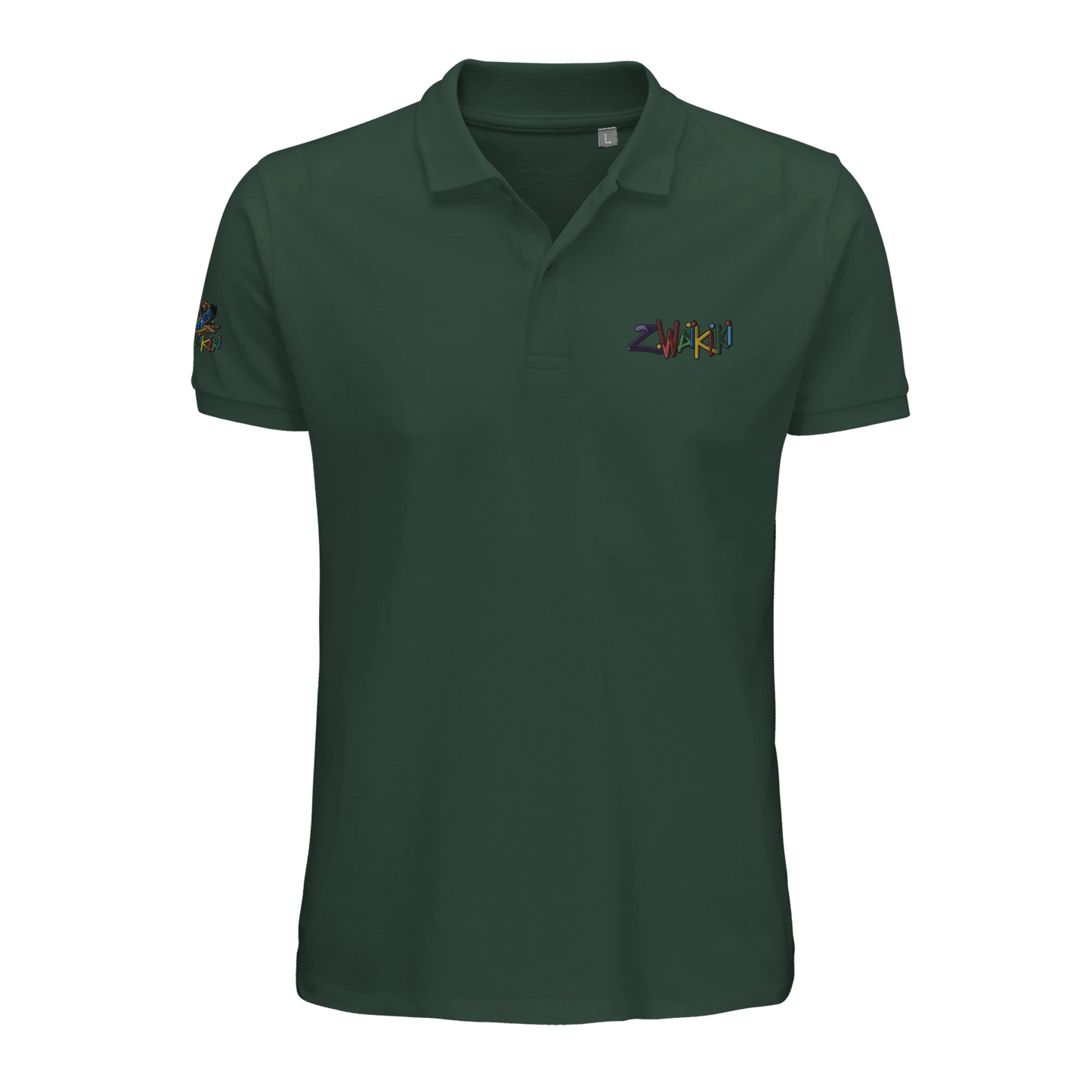 pièce waikiki gen z polo brode unisexe en coton bio vintage 90s y2k logo marque brode poitrine et manche 100 coton bio recycle made in france singe vintage y2k années 90