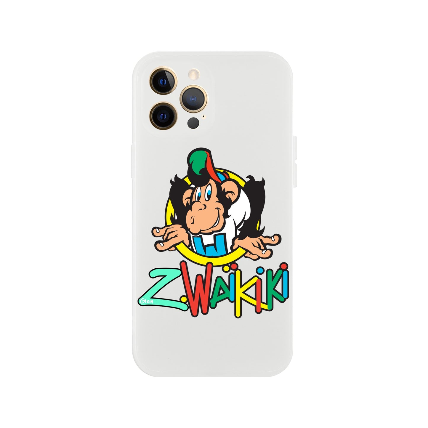 pièce waikiki gen z coque telephone flexicase singe vintage y2k années 90