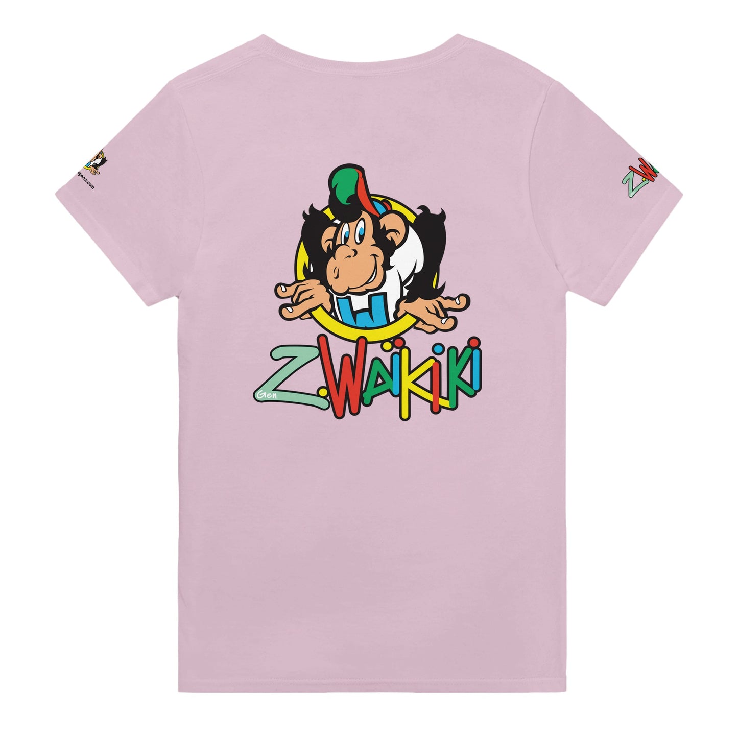 t-shirt waikiki gen z t shirt revival coupe classique vintage logo marque poitrine dos manches comme a lepoque singe vintage y2k années 90