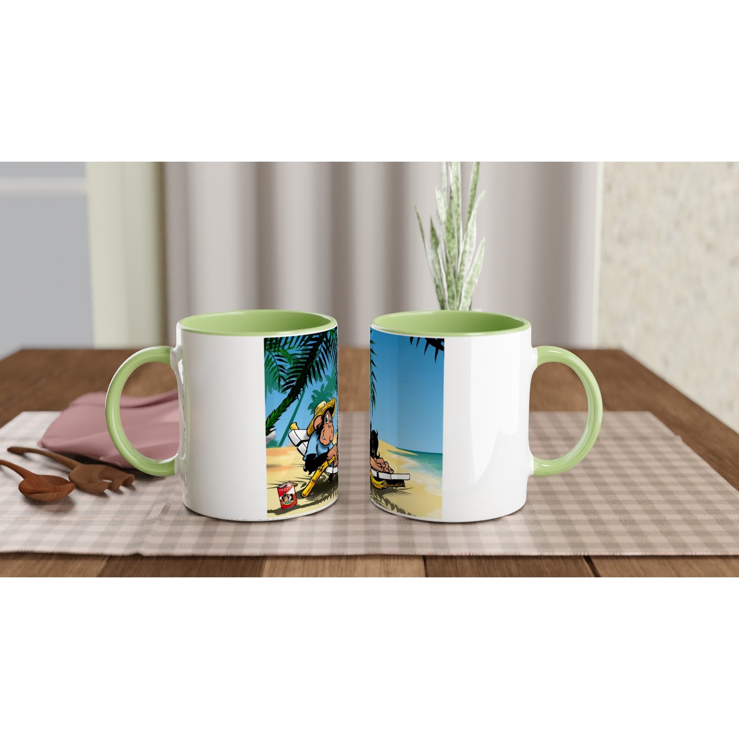 pièce waikiki gen z mug ceramique 250ml couleur interieure singe vintage y2k années 90