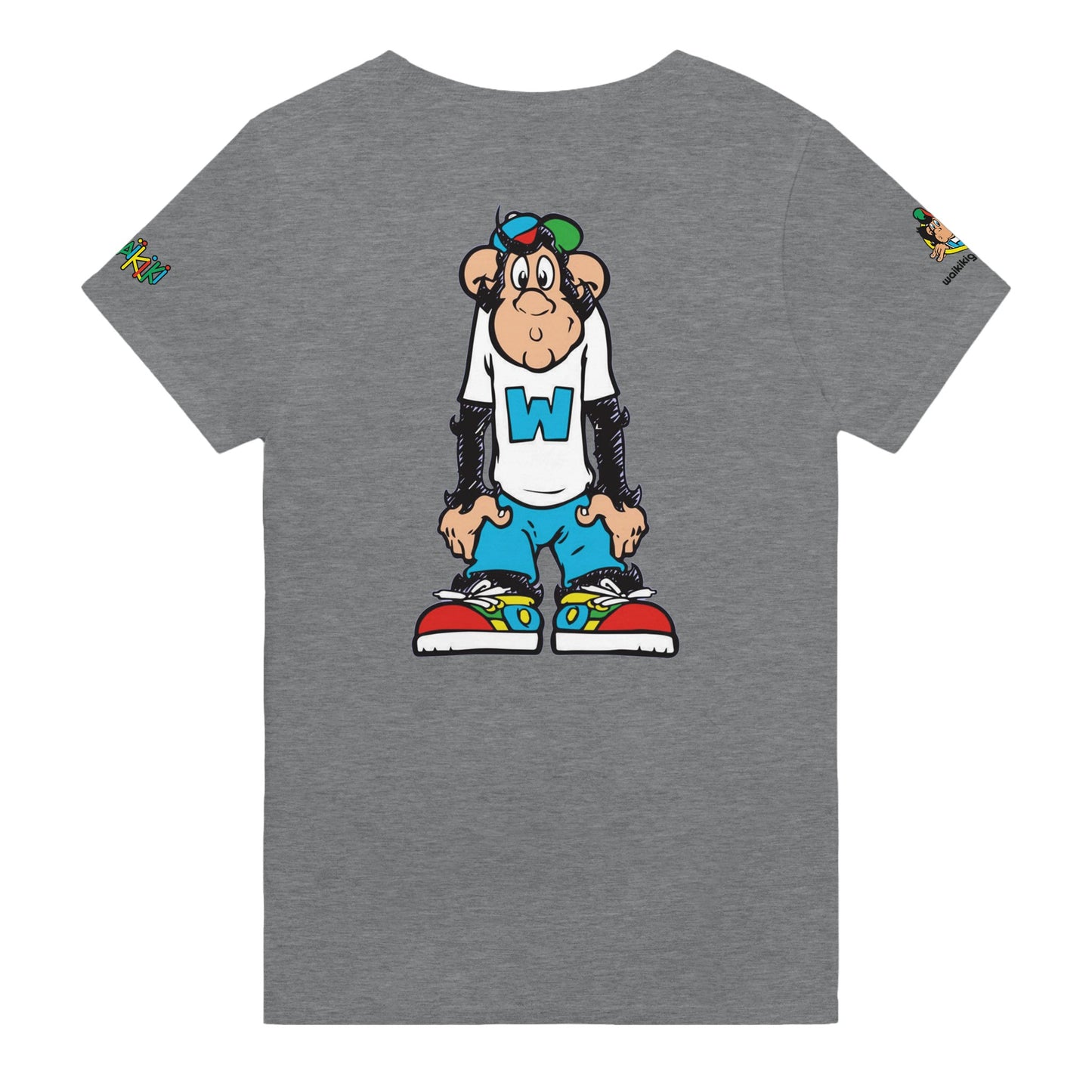 t-shirt waikiki gen z t shirt revival waiting unisexe heavyweight vintage 90s y2k logo marque dos poitrine et manches 100 coton made in france 2 singe vintage y2k années 90