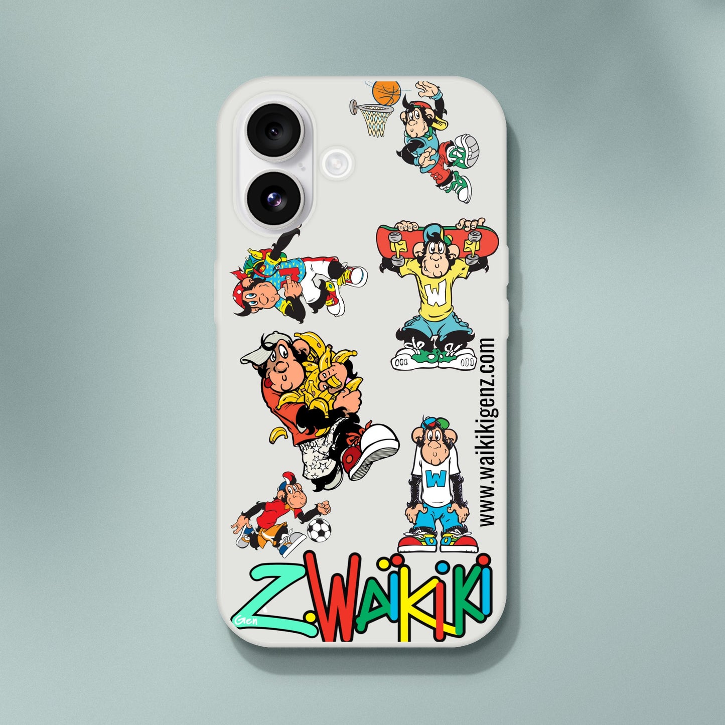 pièce waikiki gen z coque telephone flexicase singe vintage y2k années 90