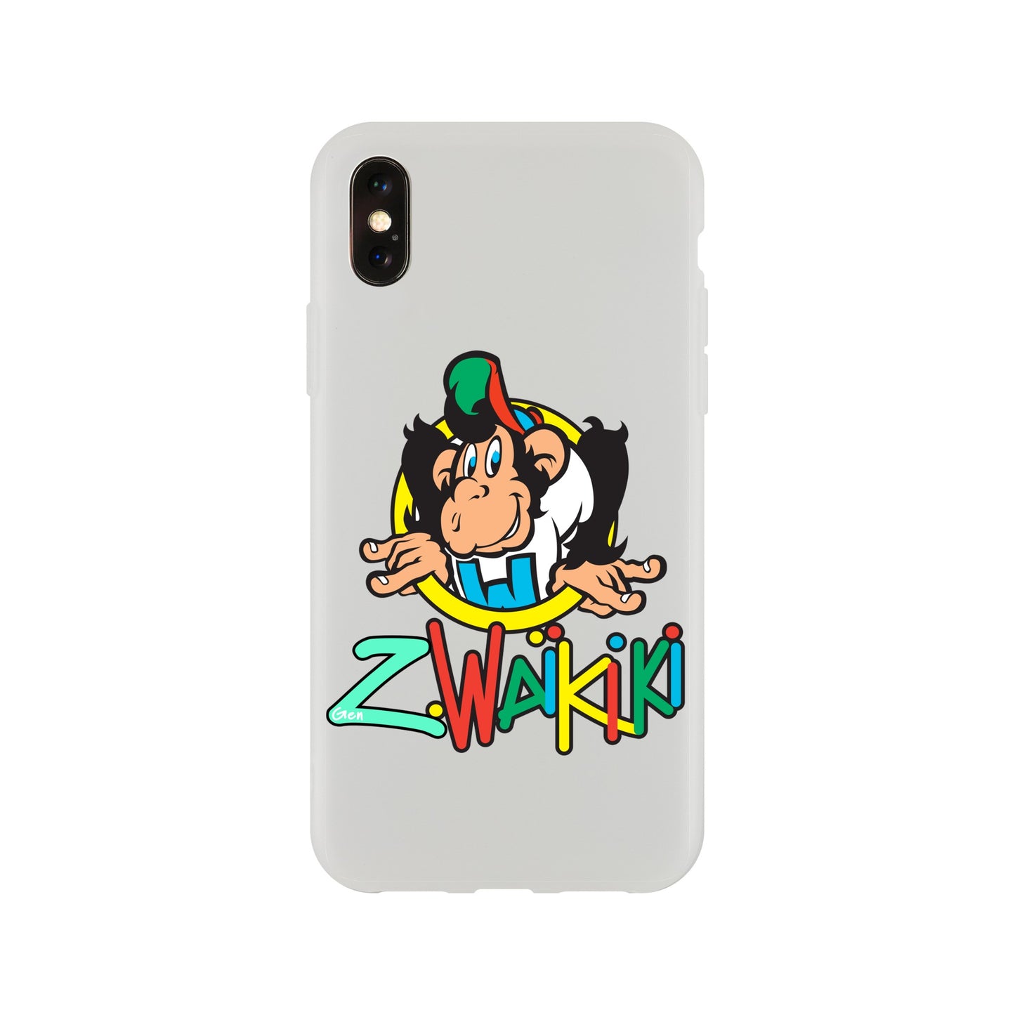 pièce waikiki gen z coque telephone flexicase singe vintage y2k années 90